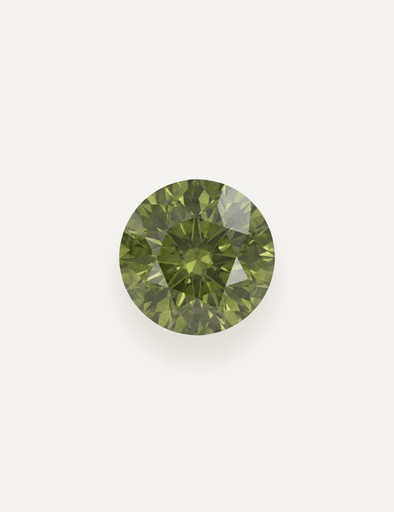 1.39ct Round Brilliant Cut Green Parti Sapphire - Molten Store