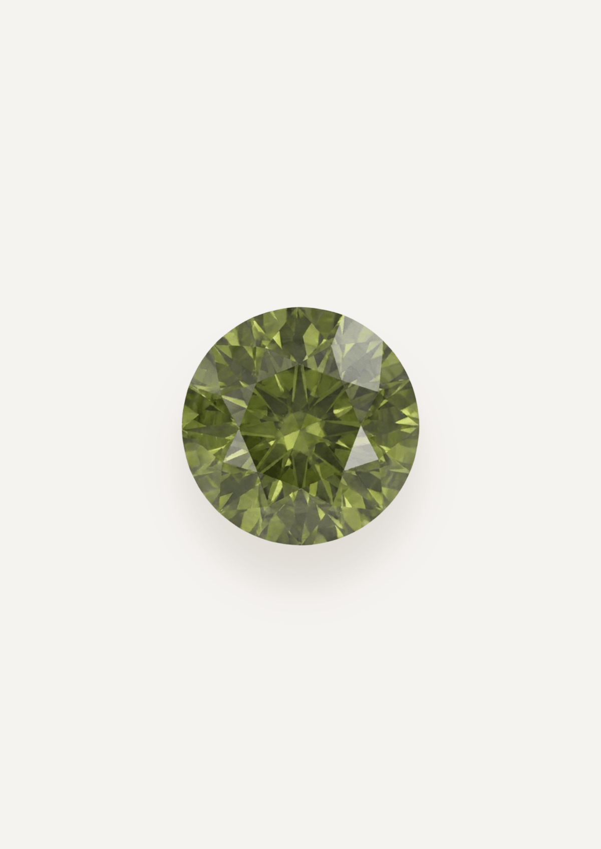 1.39ct Round Brilliant Cut Green Parti Sapphire - Molten Store