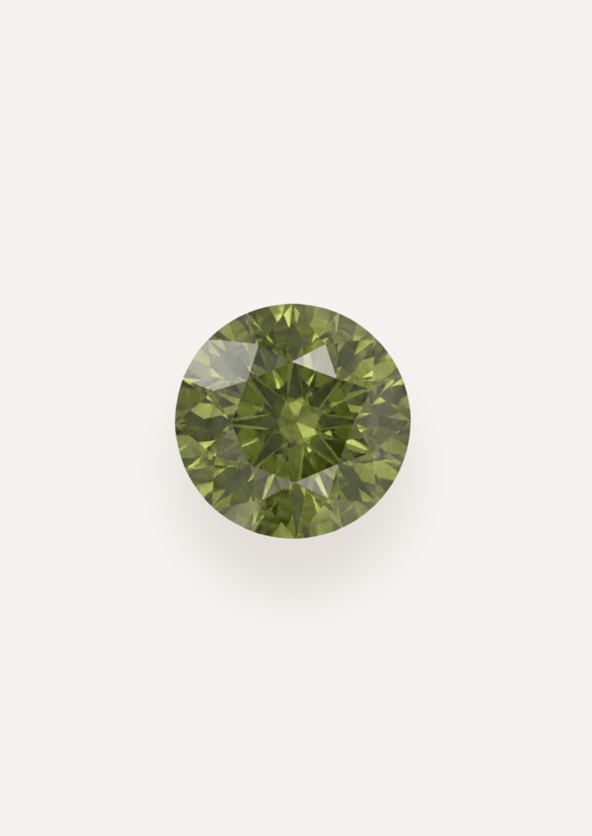 1.39ct Round Brilliant Cut Green Parti Sapphire - Molten Store