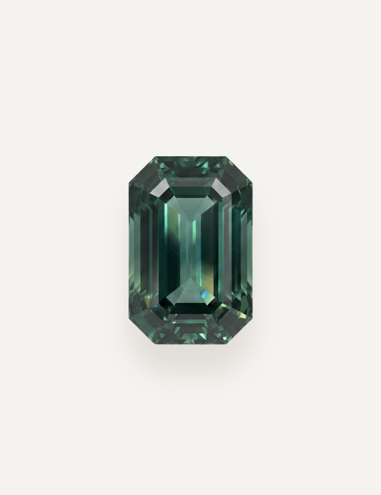 1.42ct Australian Green Blue Parti Emerald Cut Sapphire - Molten Store