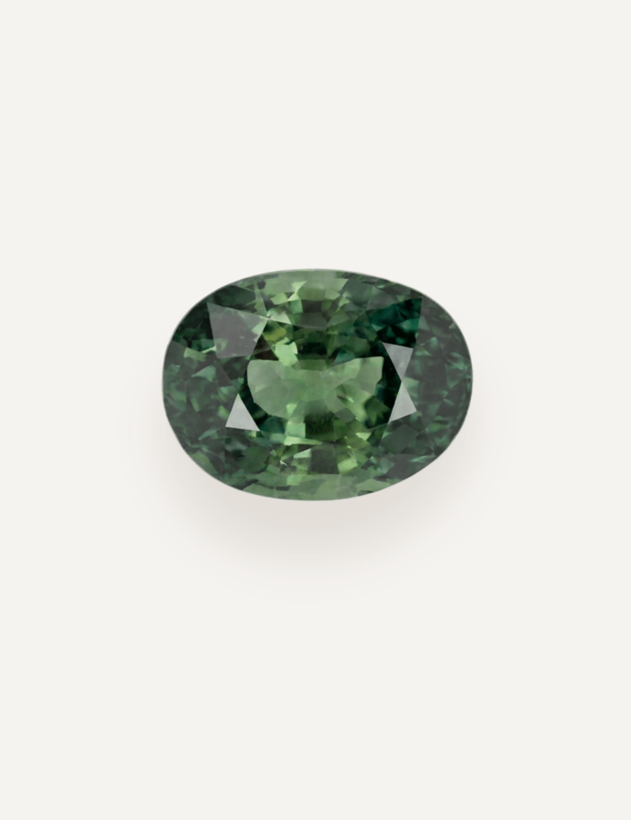 1.43ct Queensland Green Parti Oval Cut Sapphire - Molten Store