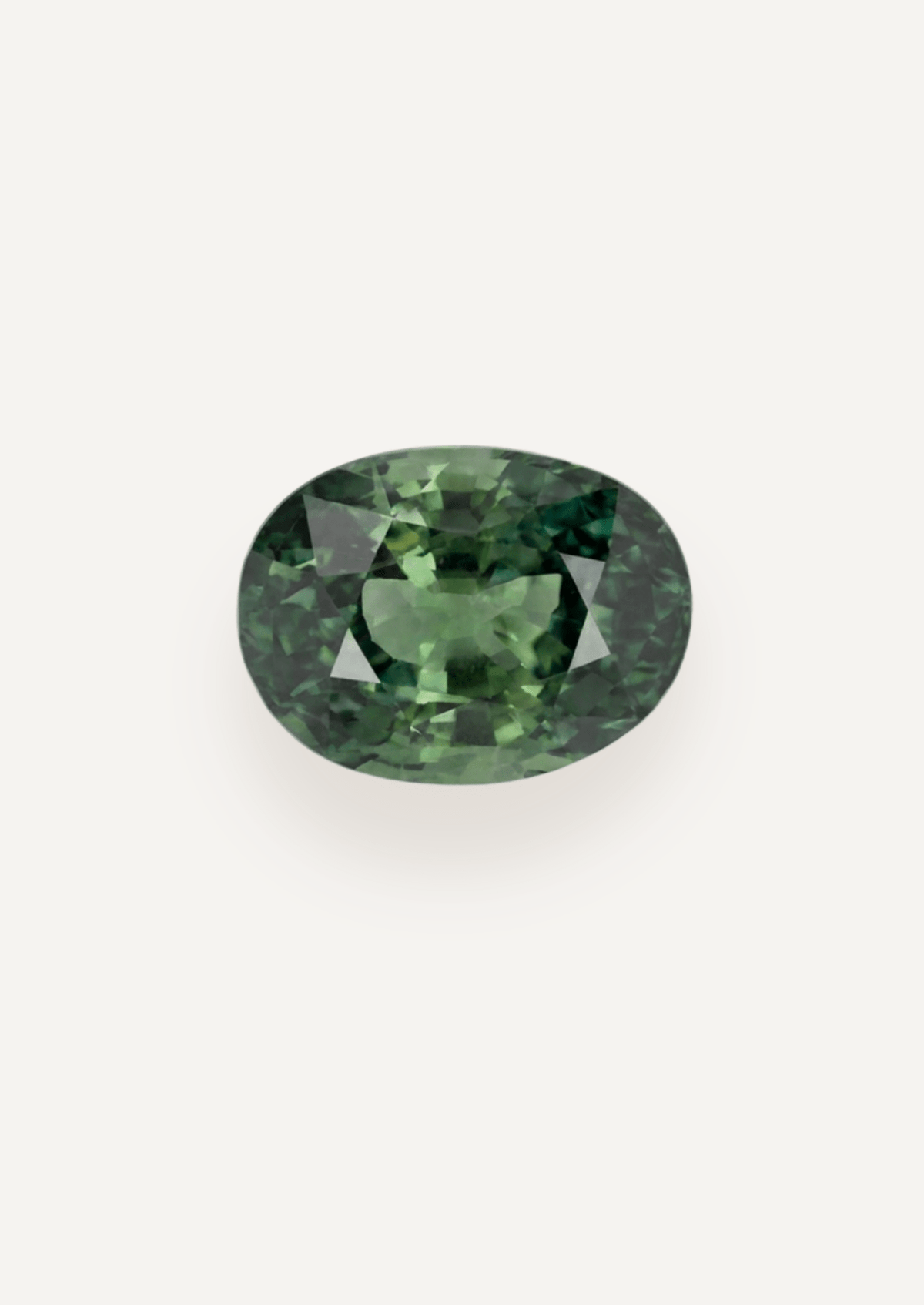 1.43ct Queensland Green Parti Oval Cut Sapphire - Molten Store