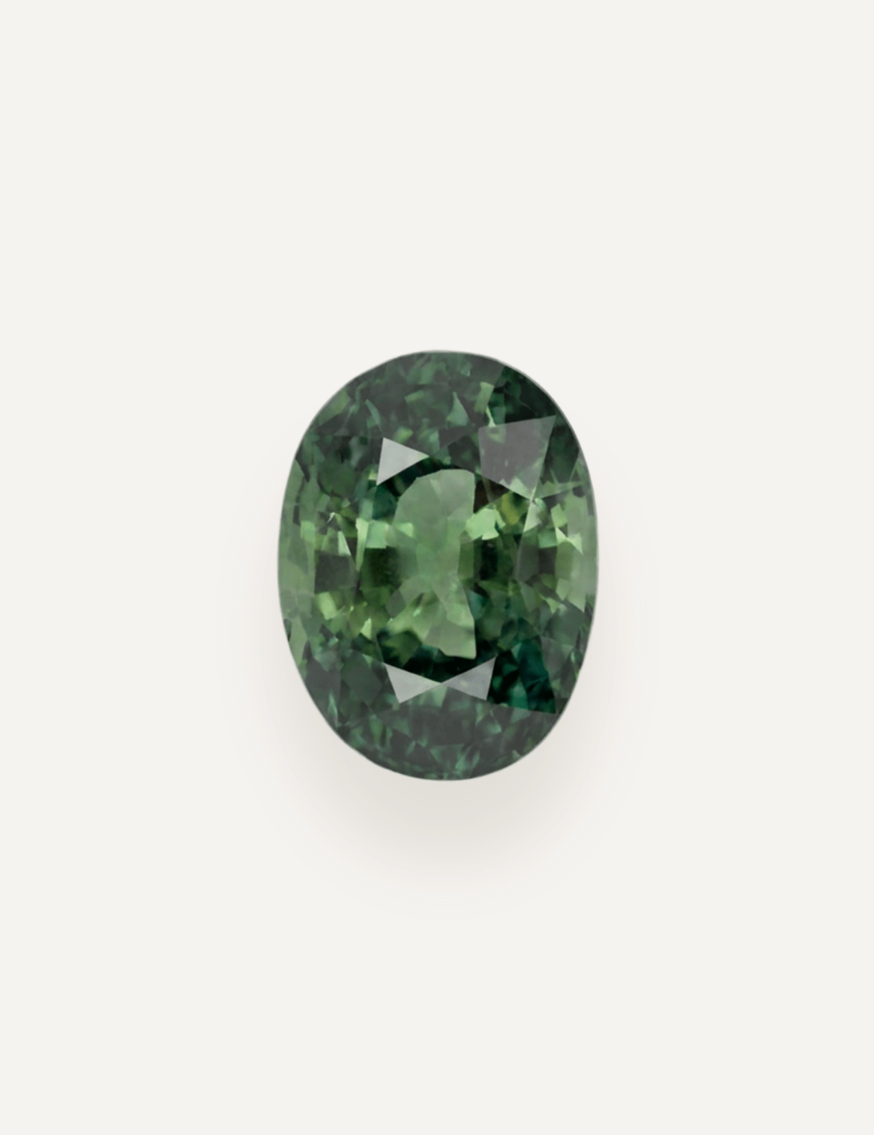 1.43ct Queensland Green Parti Oval Cut Sapphire - Molten Store