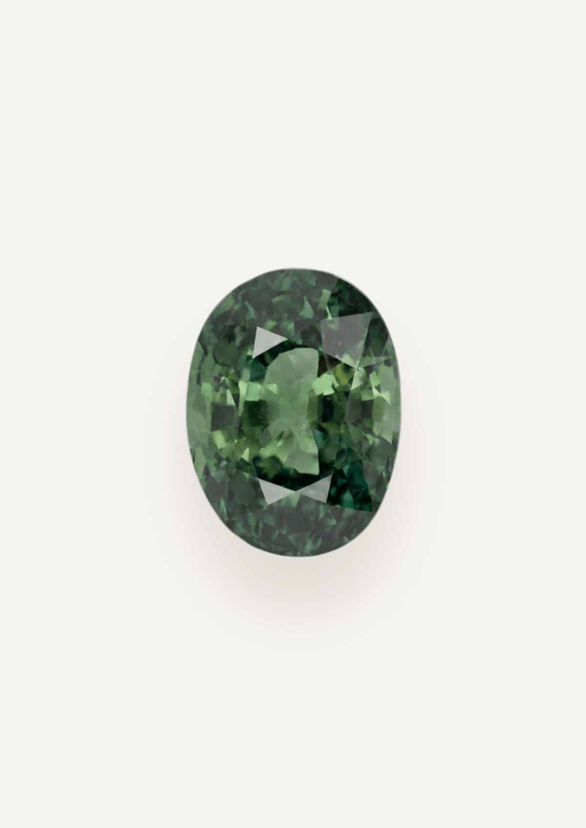 1.43ct Queensland Green Parti Oval Cut Sapphire - Molten Store