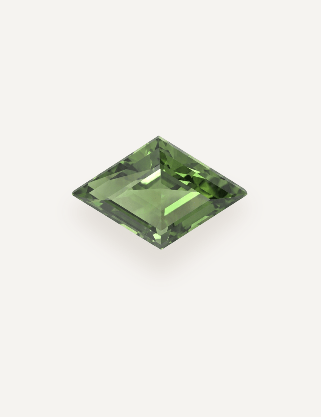 1.48ct Green Parti Lozenge Cut Sapphire - Molten Store