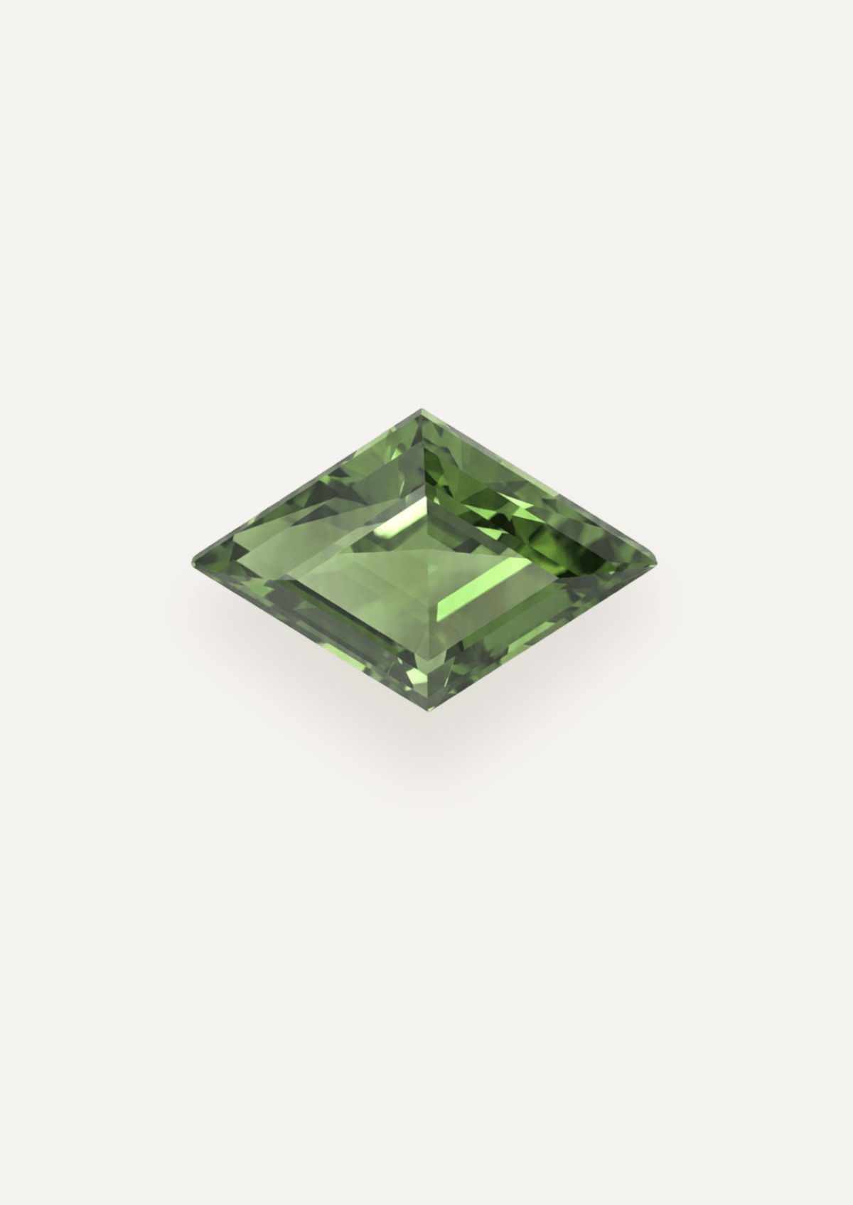1.48ct Green Parti Lozenge Cut Sapphire - Molten Store