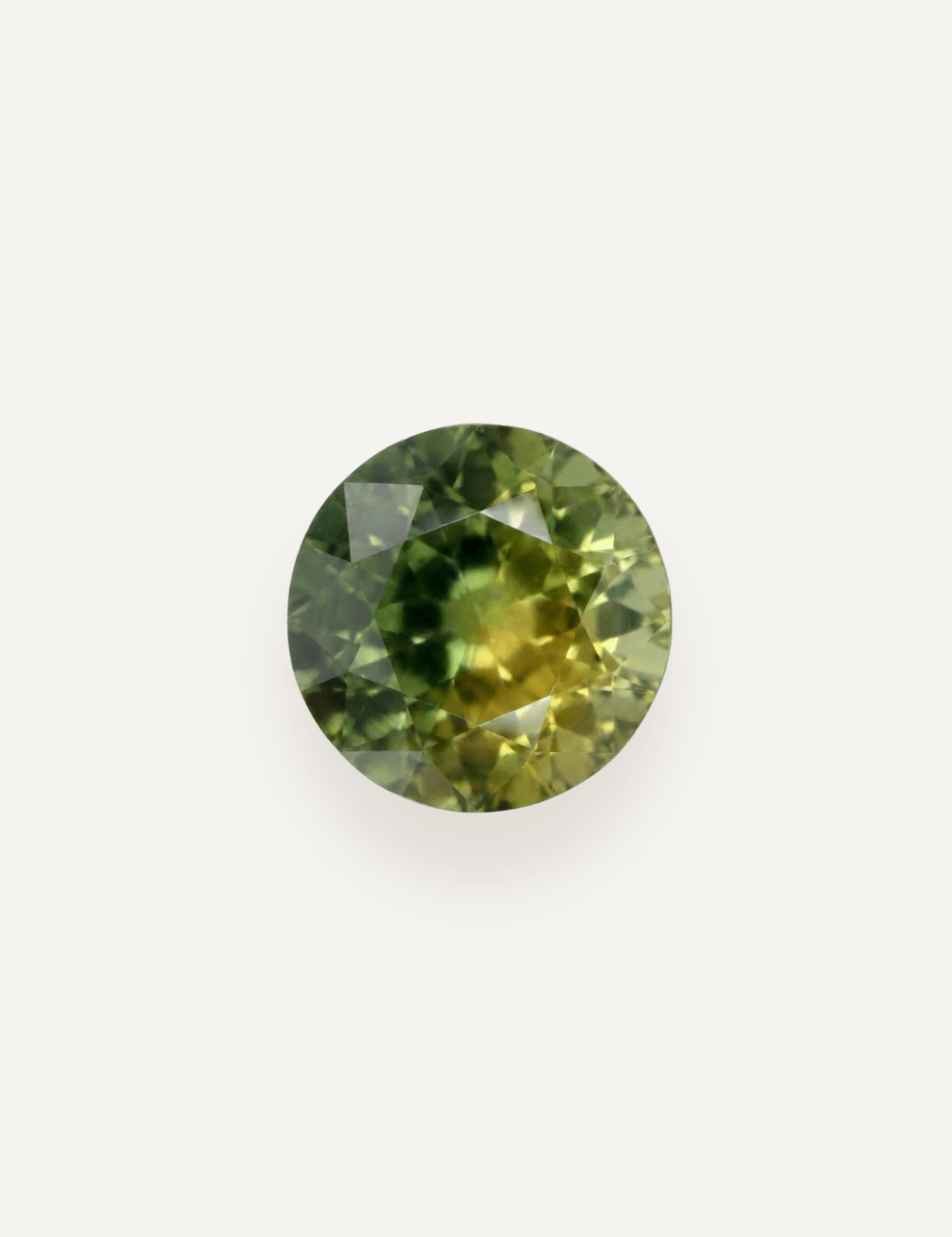 1.50ct Queensland Green Parti Round Cut Sapphire - Molten Store