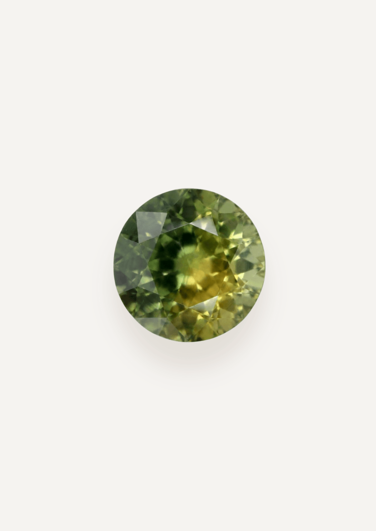 1.50ct Queensland Green Parti Round Cut Sapphire - Molten Store