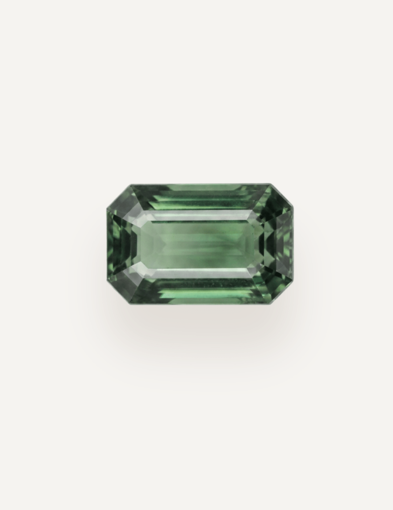 1.52ct Queensland Green Parti Emerald Cut Sapphire - Molten Store