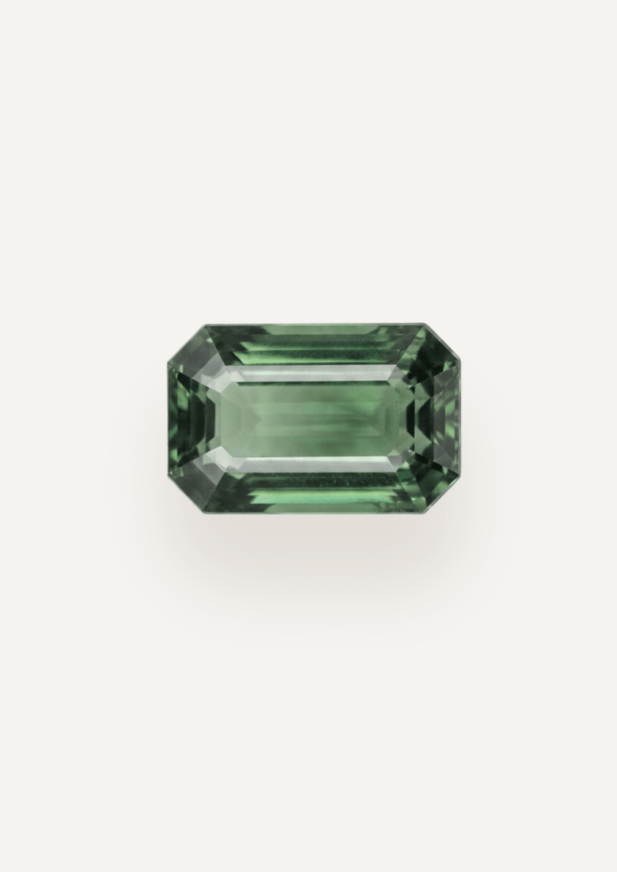 1.52ct Queensland Green Parti Emerald Cut Sapphire - Molten Store