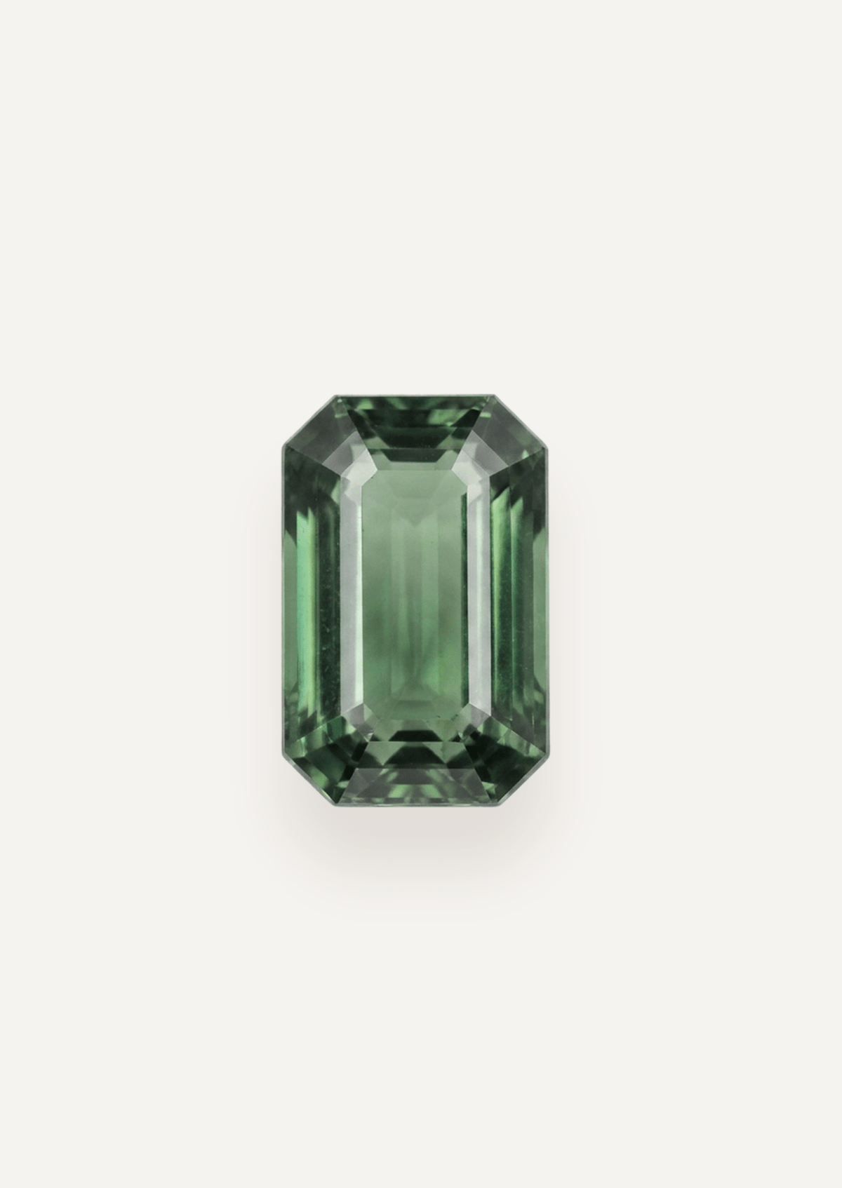1.52ct Queensland Green Parti Emerald Cut Sapphire - Molten Store