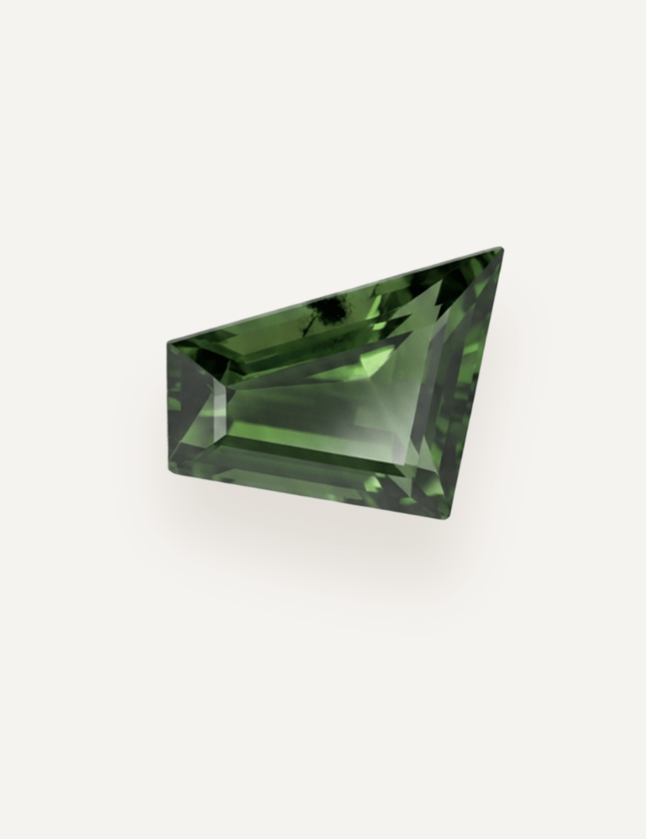 1.55ct Australian Green Parti Trapeze Cut Sapphire - Molten Store
