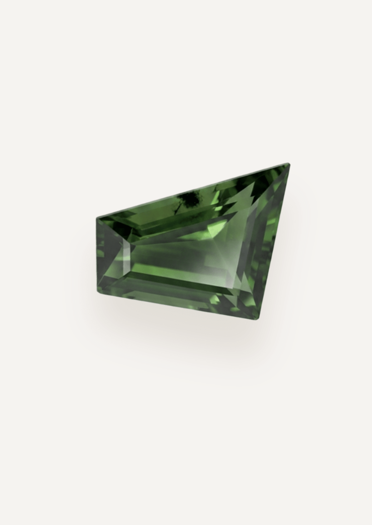 1.55ct Australian Green Parti Trapeze Cut Sapphire - Molten Store