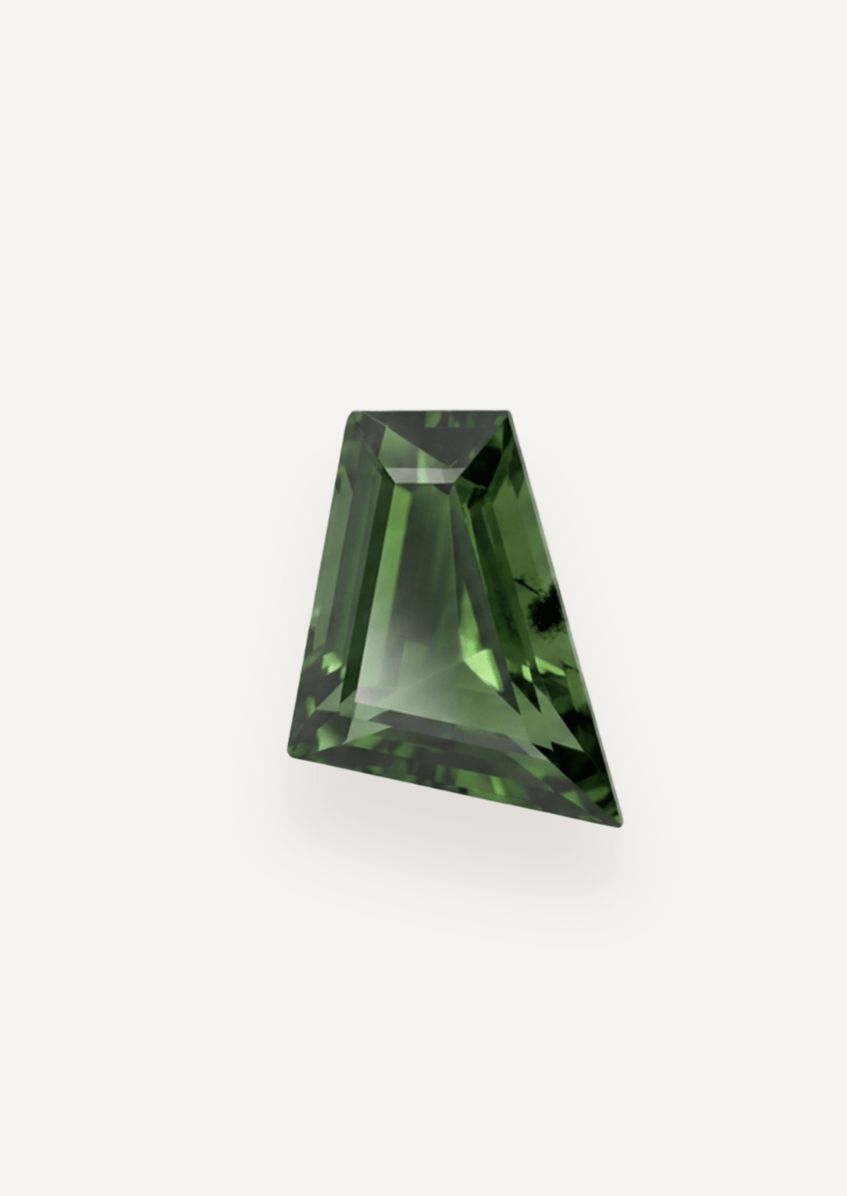 1.55ct Australian Green Parti Trapeze Cut Sapphire - Molten Store