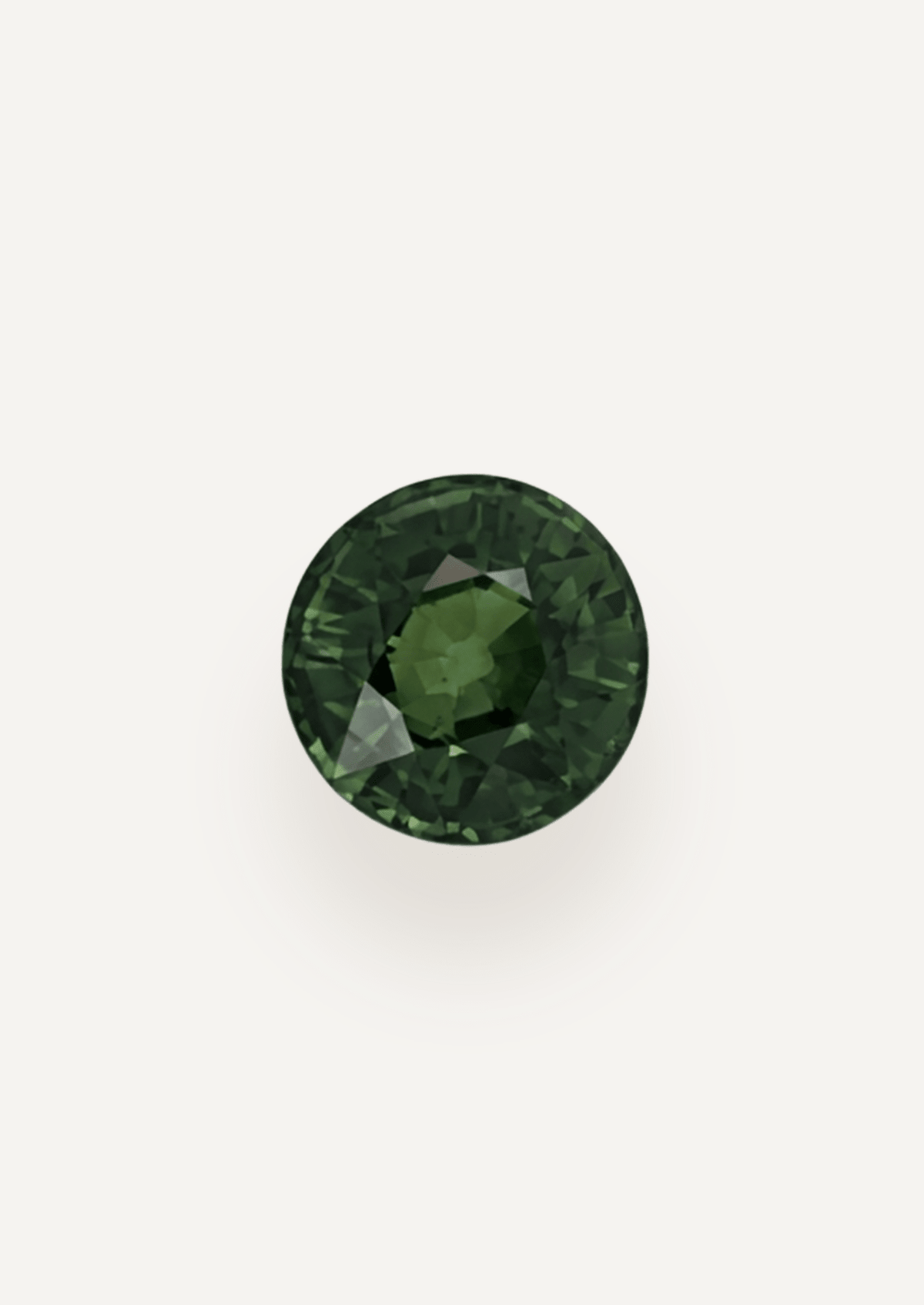 1.57ct Queensland Green Parti Round Cut Sapphire - Molten Store