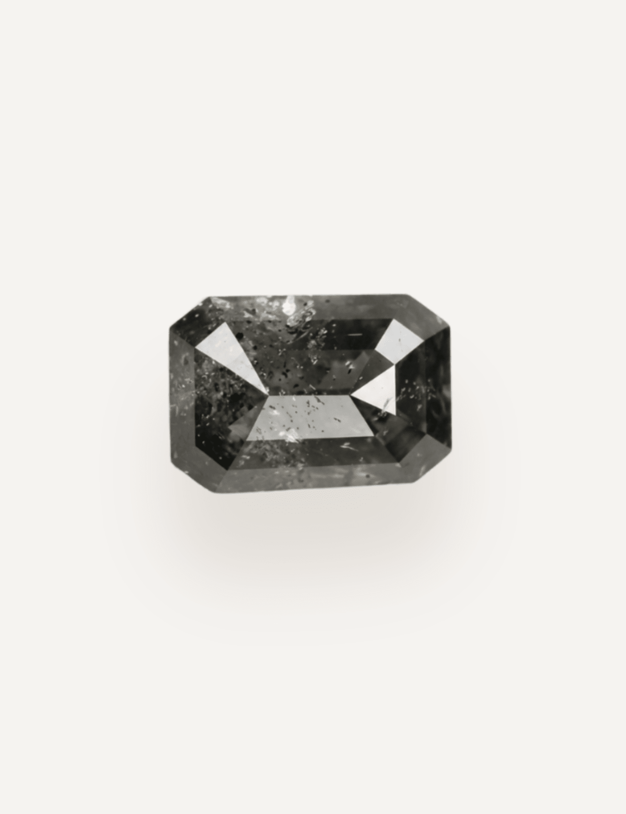 1.63ct Salt and Pepper Emerald Cut Diamond - Molten Store