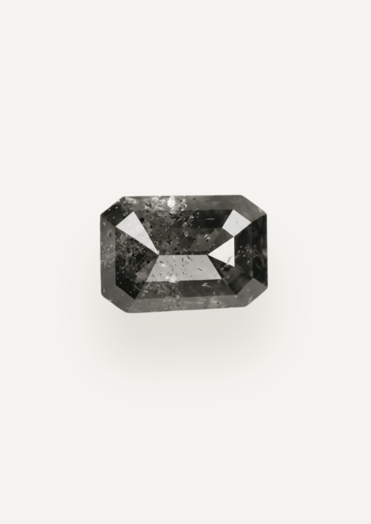 1.63ct Salt and Pepper Emerald Cut Diamond - Molten Store
