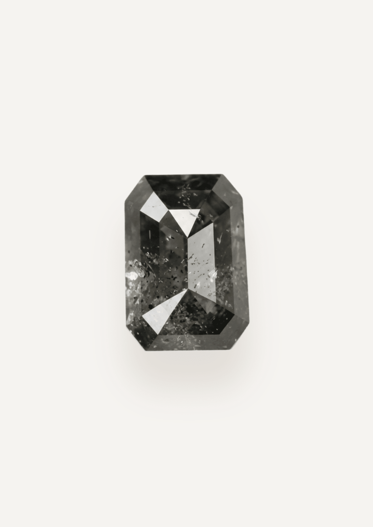 1.63ct Salt and Pepper Emerald Cut Diamond - Molten Store