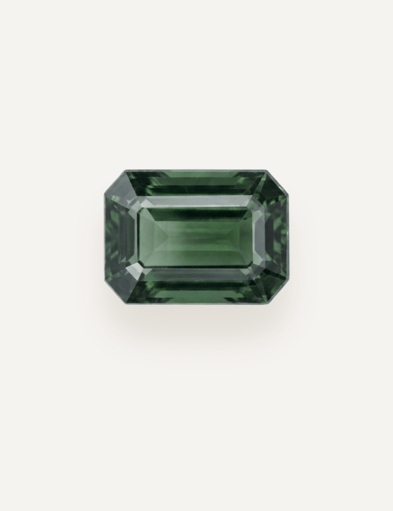 1.66ct Queensland Green Parti Emerald Cut Sapphire - Molten Store