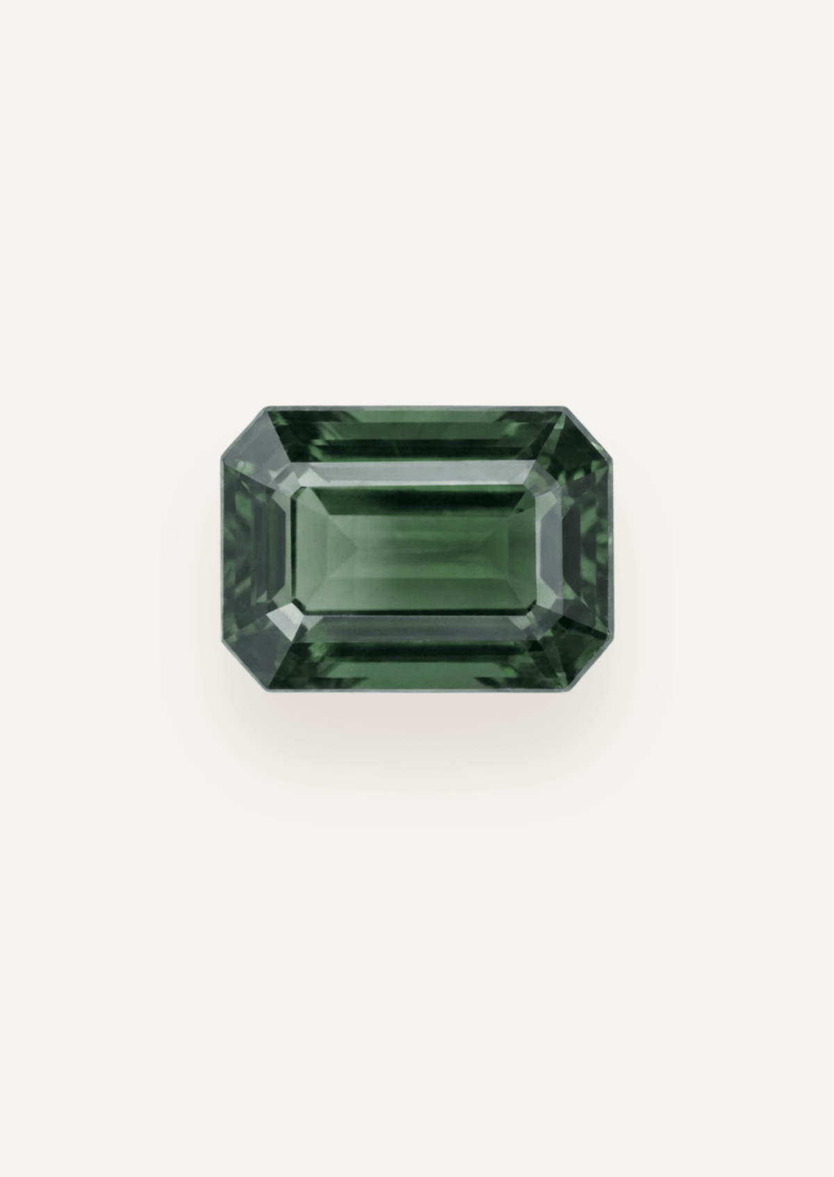 1.66ct Queensland Green Parti Emerald Cut Sapphire - Molten Store