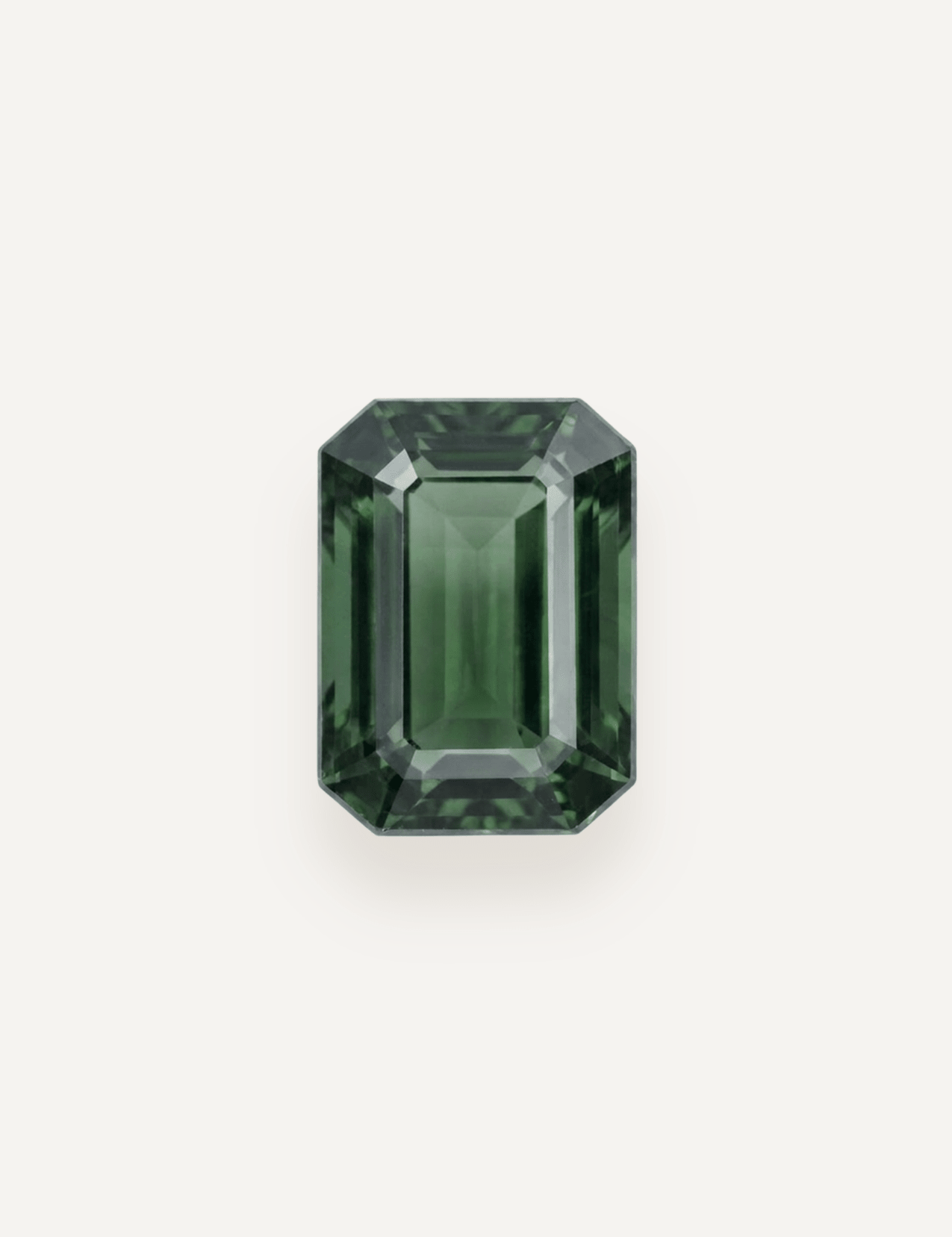 1.66ct Queensland Green Parti Emerald Cut Sapphire - Molten Store
