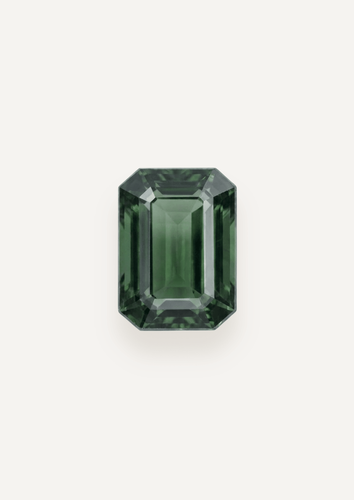 1.66ct Queensland Green Parti Emerald Cut Sapphire - Molten Store