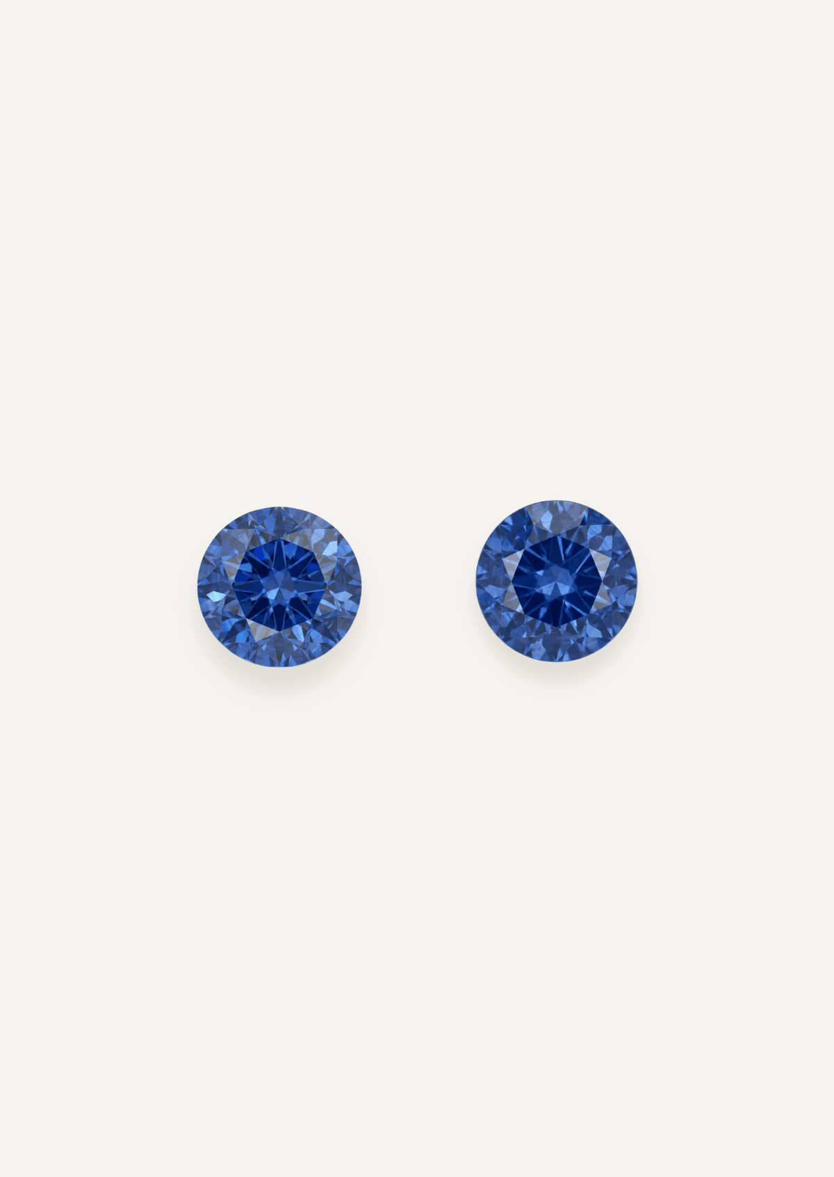 1.69 TCW Ceylon Blue Round Brilliant Cut Sapphire Pair - Molten Store