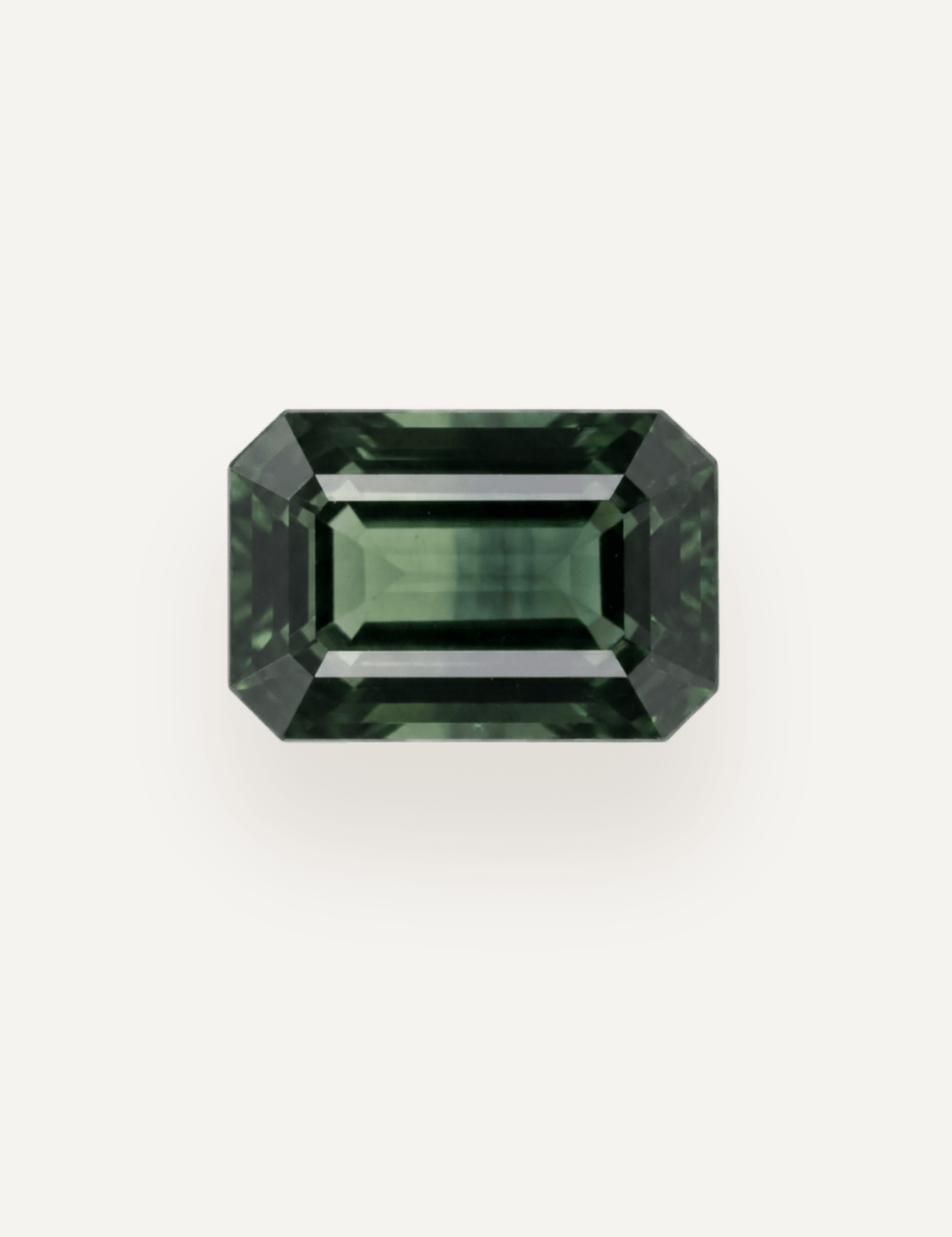 1.78ct Queensland Green Parti Emerald Cut Sapphire - Molten Store