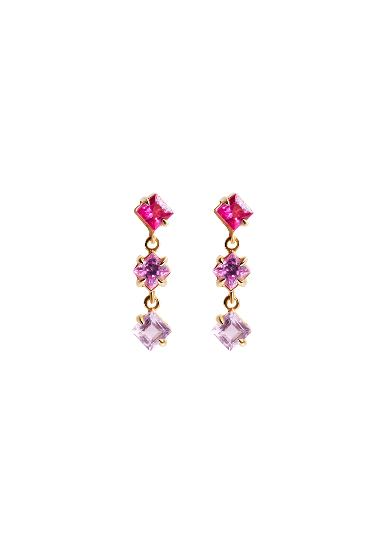 The Rosco Three 9ct Solid Gold Drop Earrings