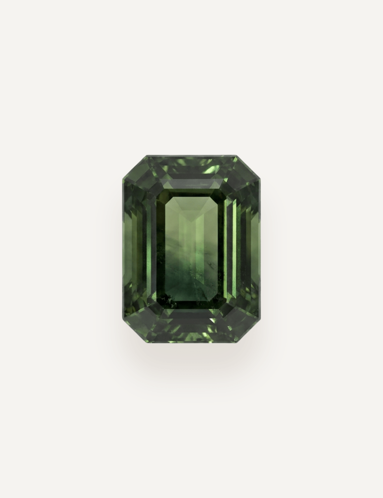 1.80ct Queensland Green Emerald Cut Sapphire - Molten Store
