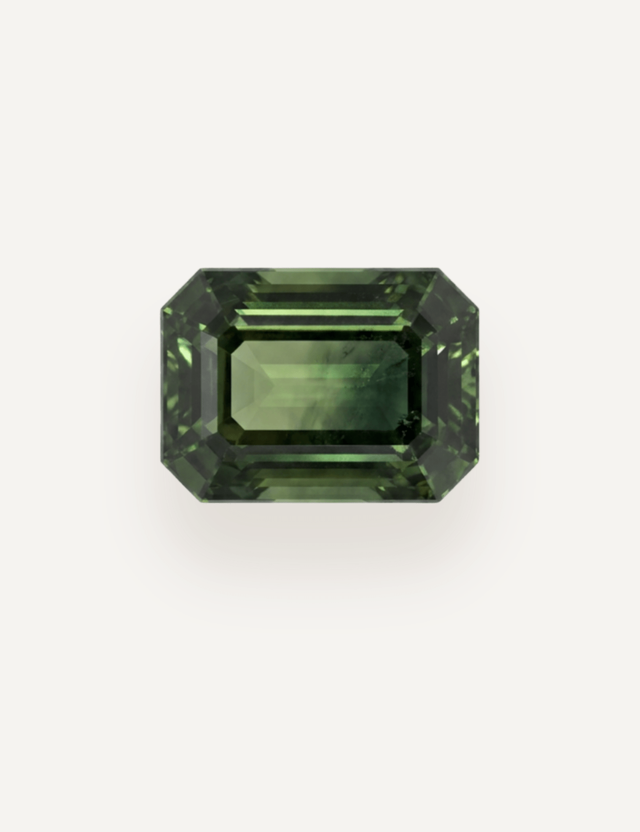 1.80ct Queensland Green Emerald Cut Sapphire - Molten Store