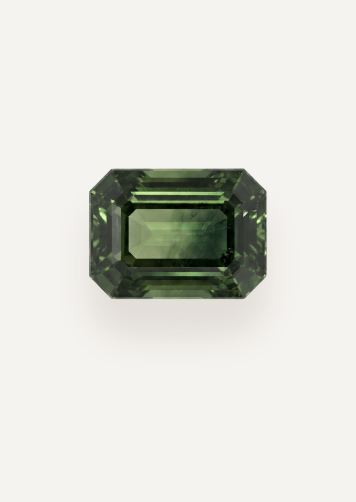 1.80ct Queensland Green Emerald Cut Sapphire - Molten Store