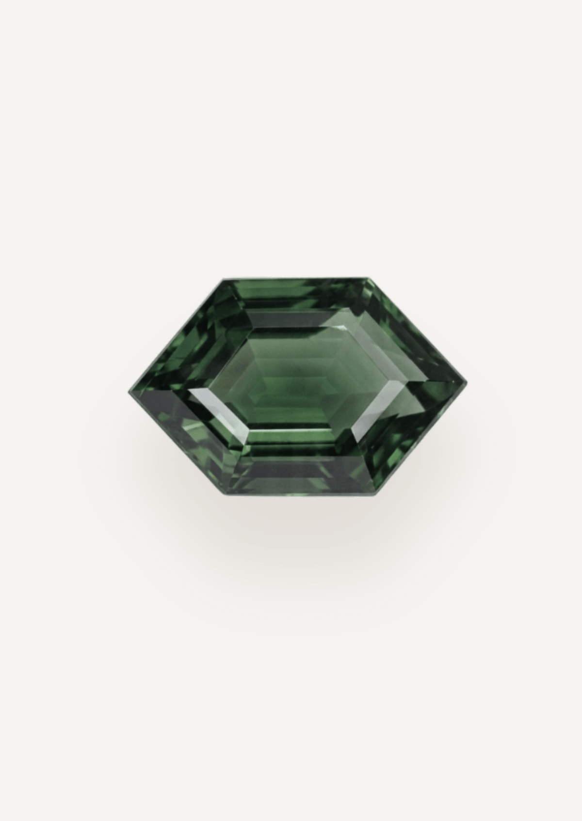 1.80ct Queensland Green Parti Hexagonal Cut Sapphire - Molten Store