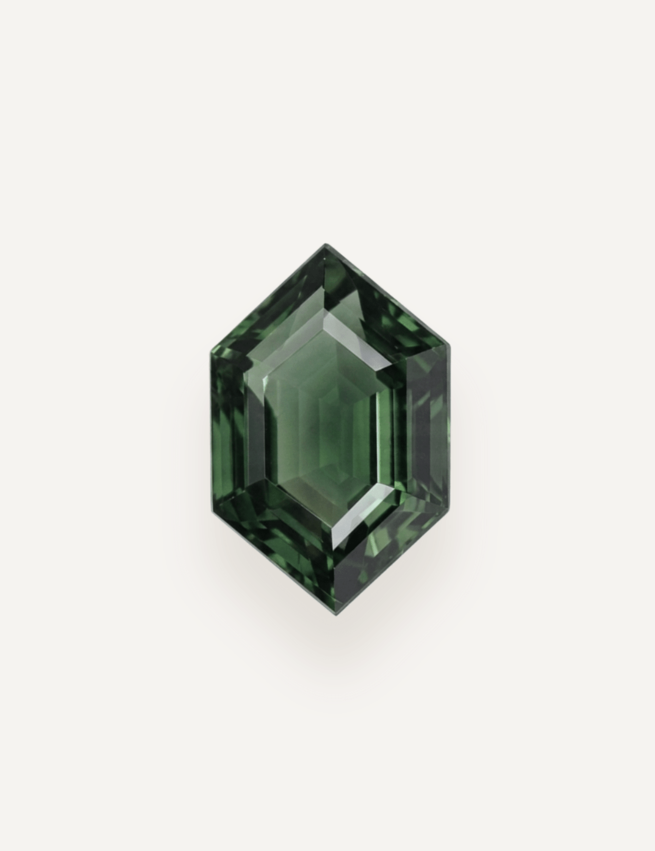 1.80ct Queensland Green Parti Hexagonal Cut Sapphire - Molten Store