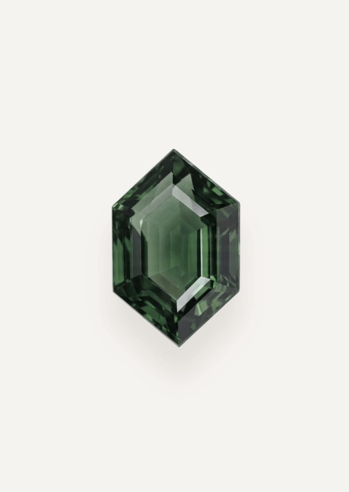 1.80ct Queensland Green Parti Hexagonal Cut Sapphire - Molten Store