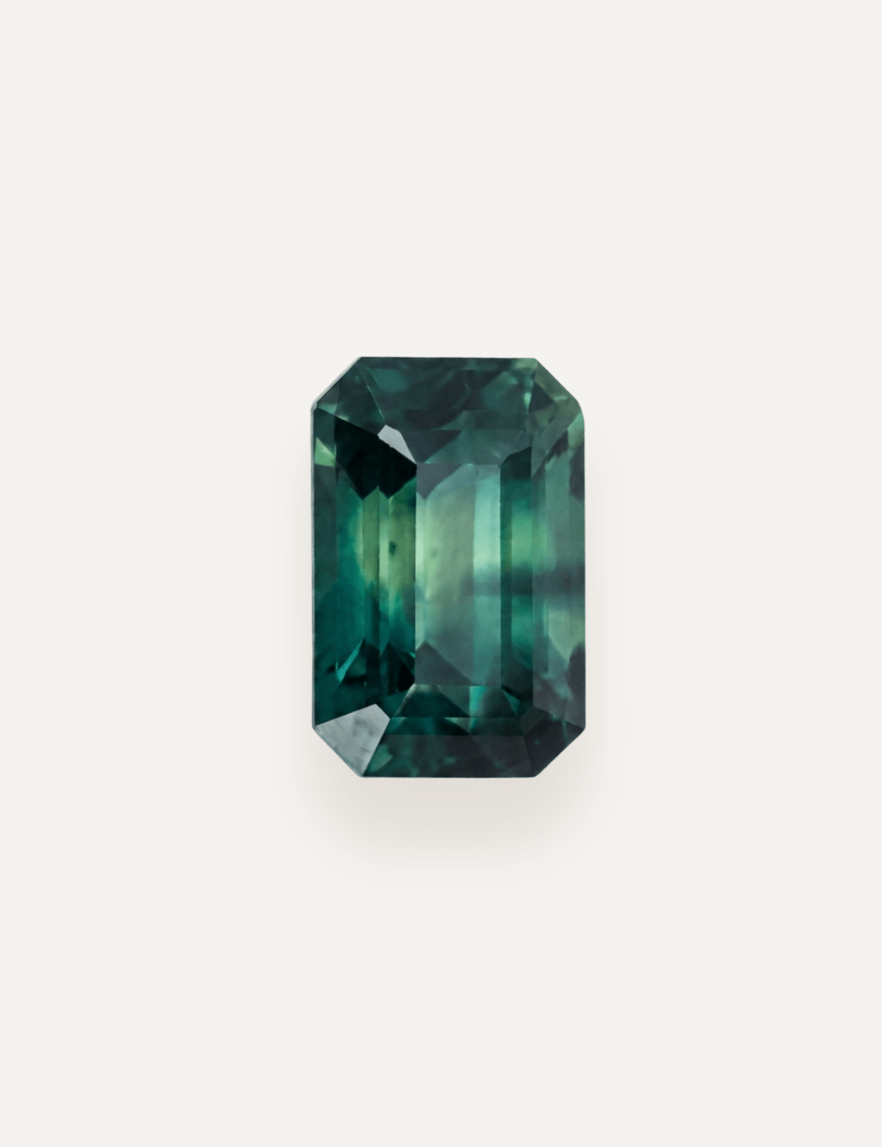 1.84ct Australian Green Blue Parti Emerald Cut Sapphire - Molten Store