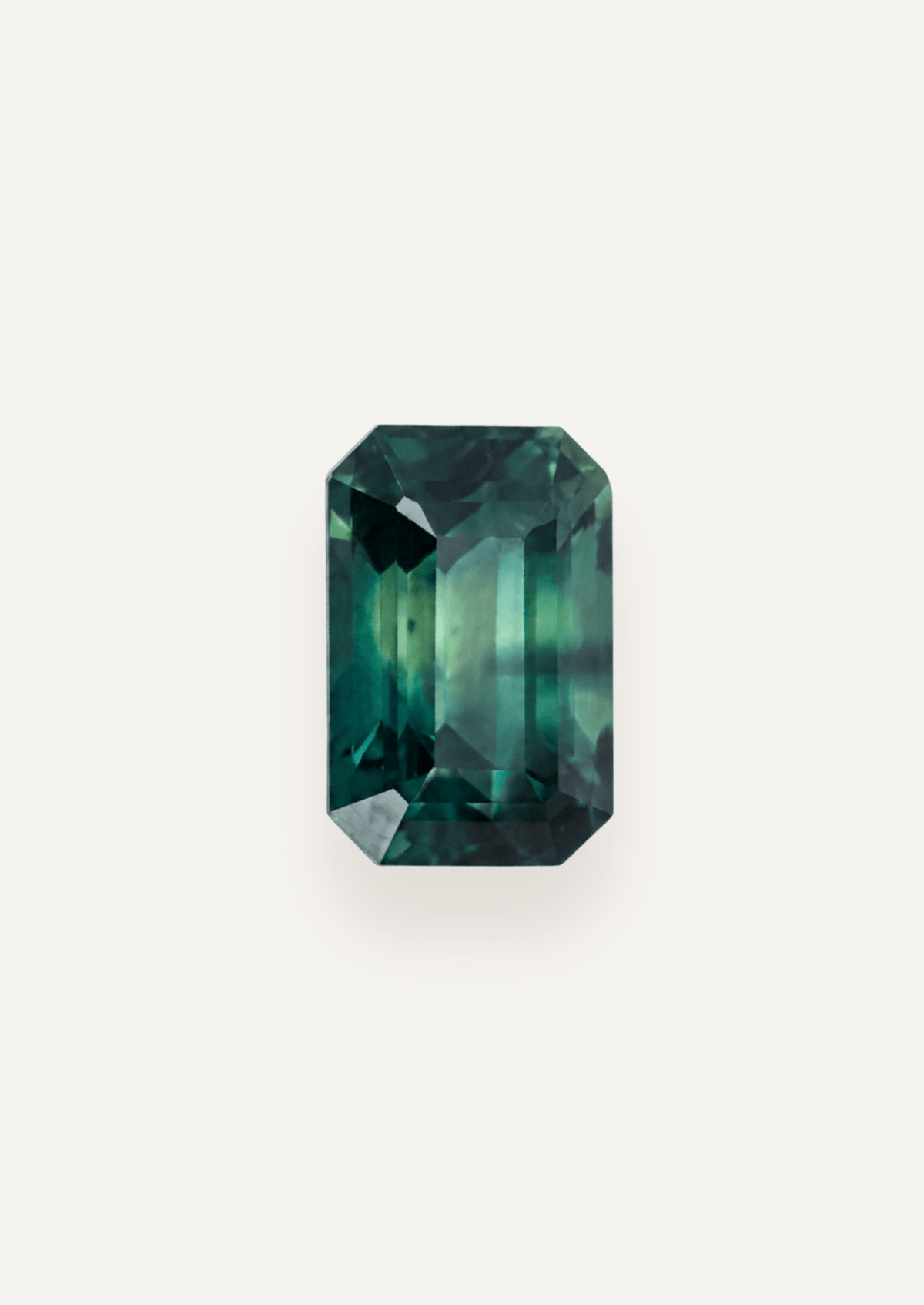1.84ct Australian Green Blue Parti Emerald Cut Sapphire - Molten Store