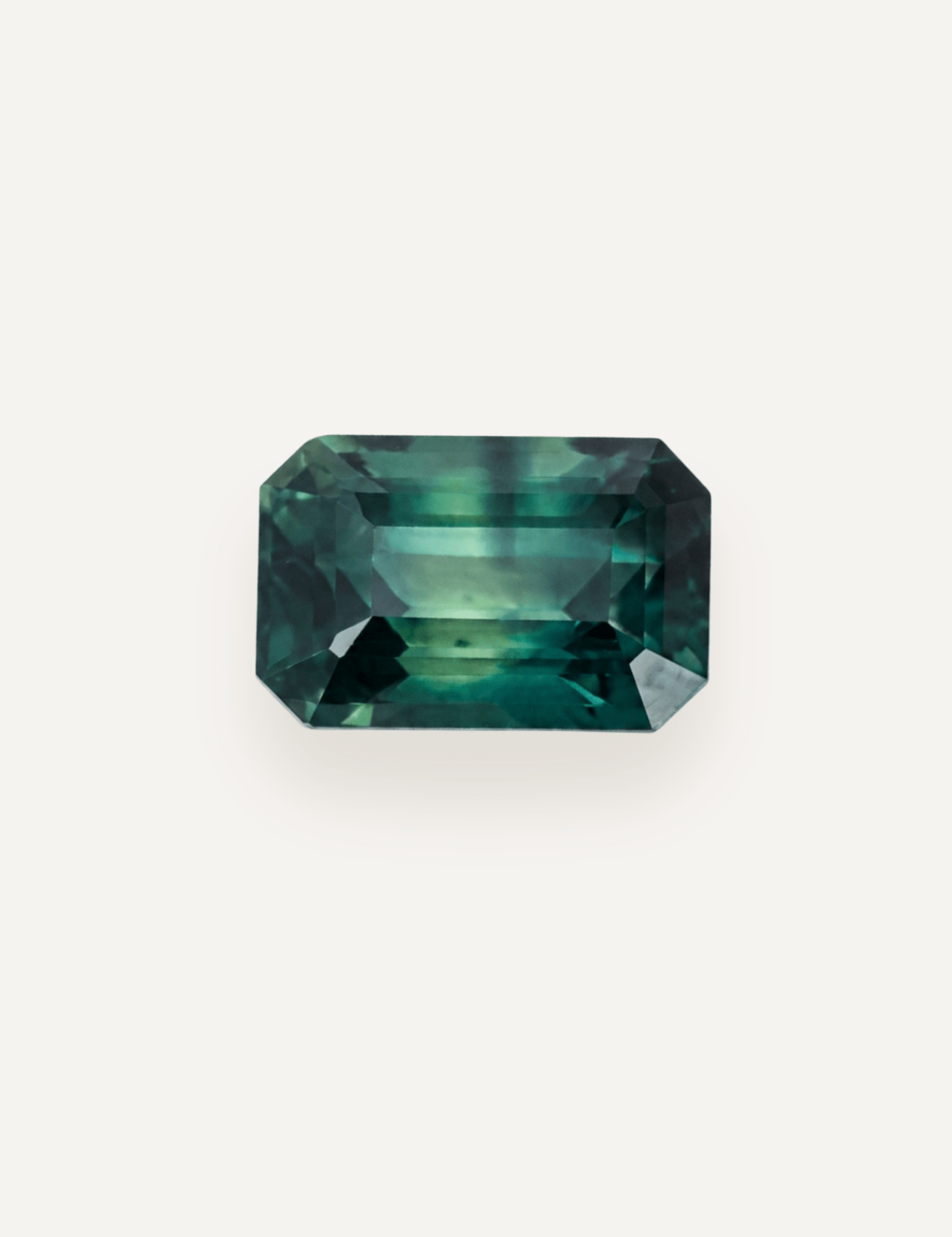 1.84ct Australian Green Blue Parti Emerald Cut Sapphire - Molten Store