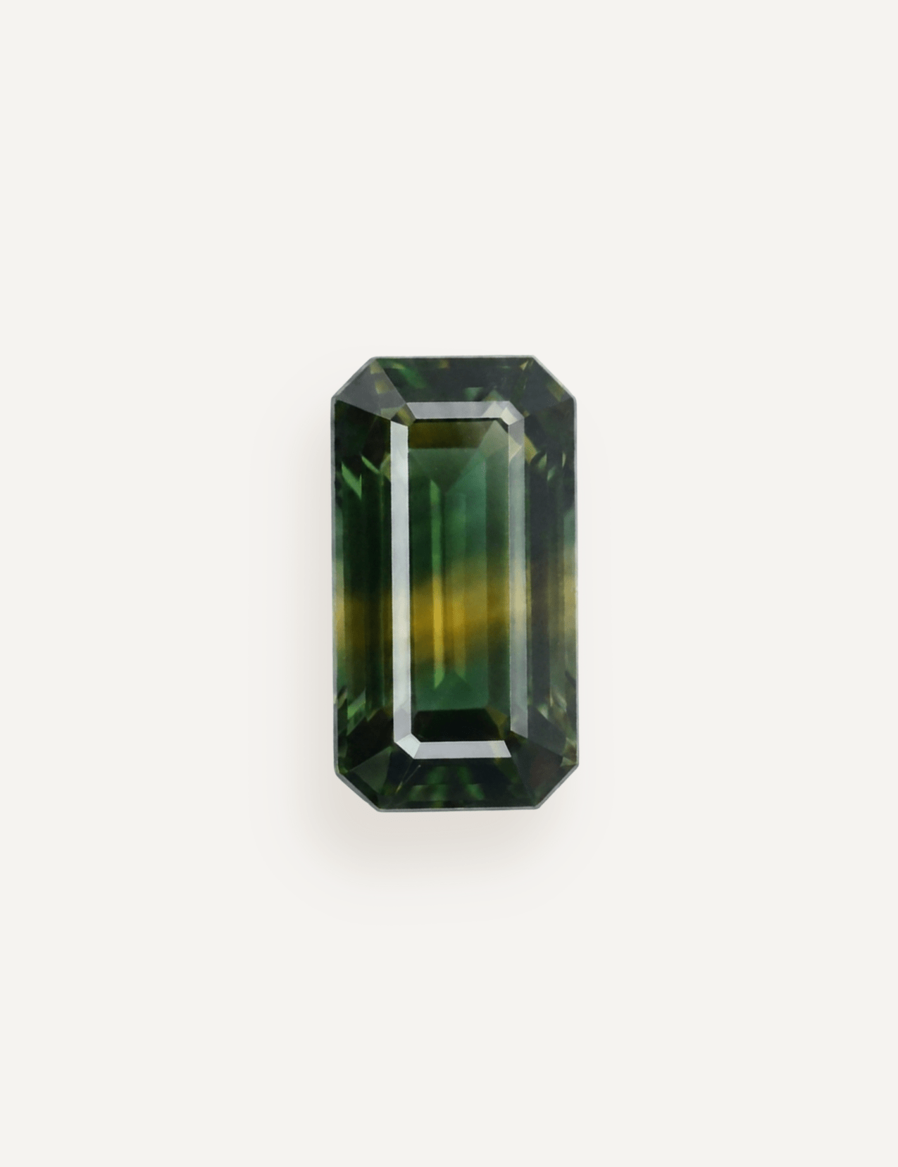 1.88ct Queensland Green Parti Emerald Cut Sapphire - Molten Store