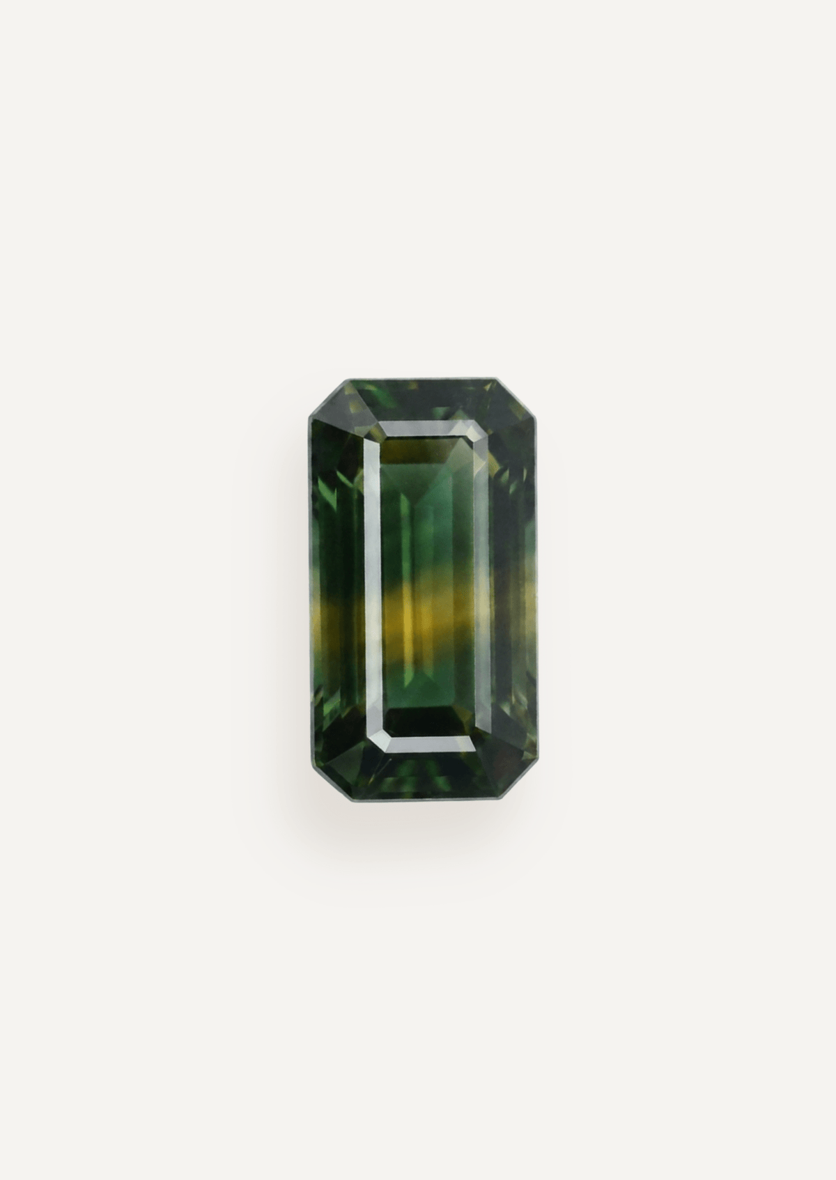 1.88ct Queensland Green Parti Emerald Cut Sapphire - Molten Store
