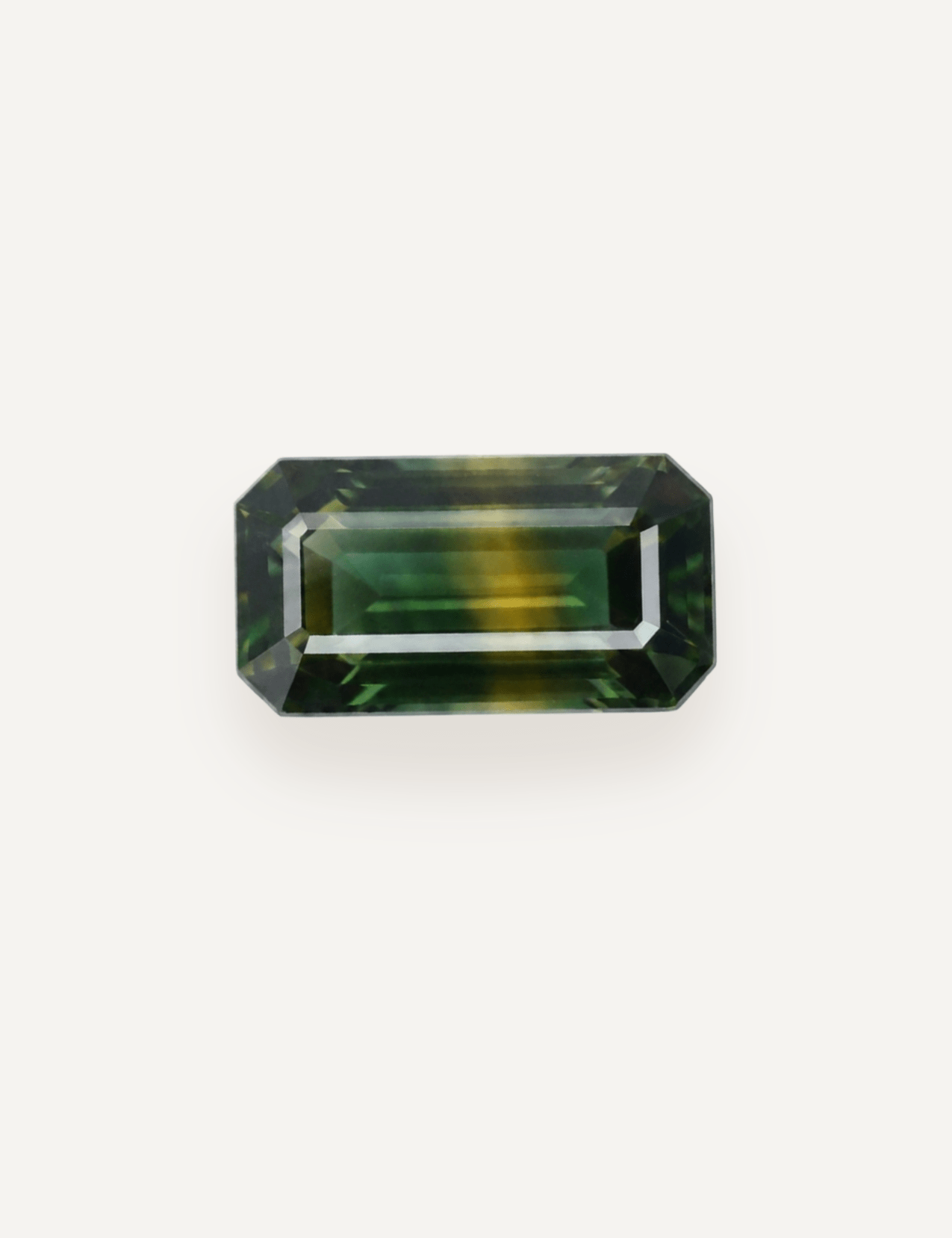 1.88ct Queensland Green Parti Emerald Cut Sapphire - Molten Store