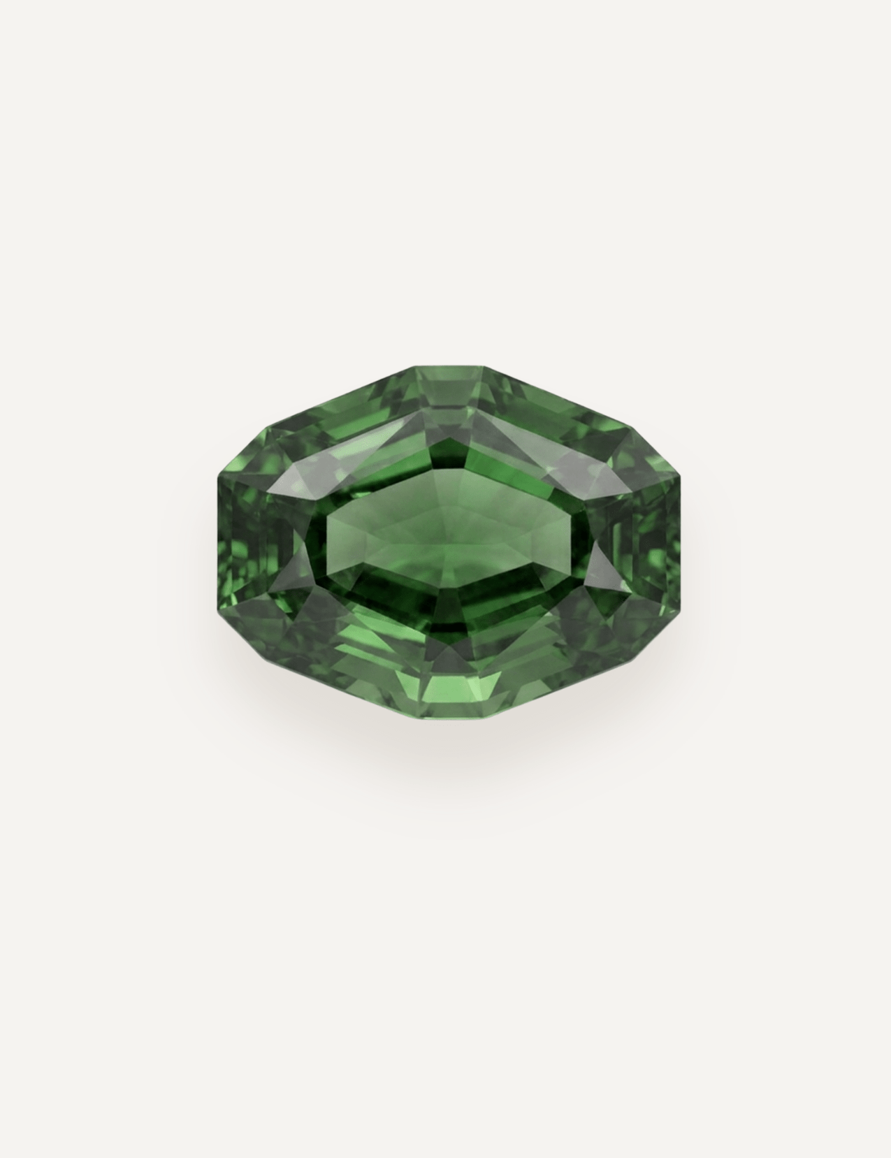 2.14ct Green Lozenge Cut Sapphire - Molten Store