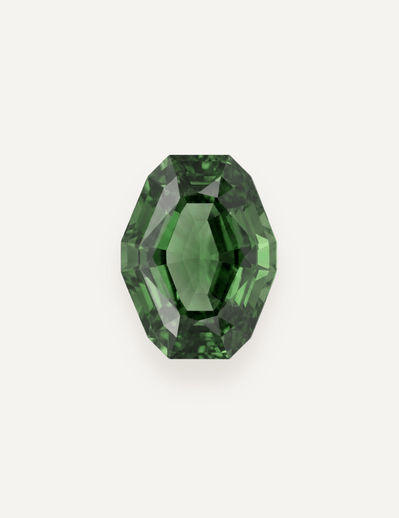 2.14ct Green Lozenge Cut Sapphire - Molten Store