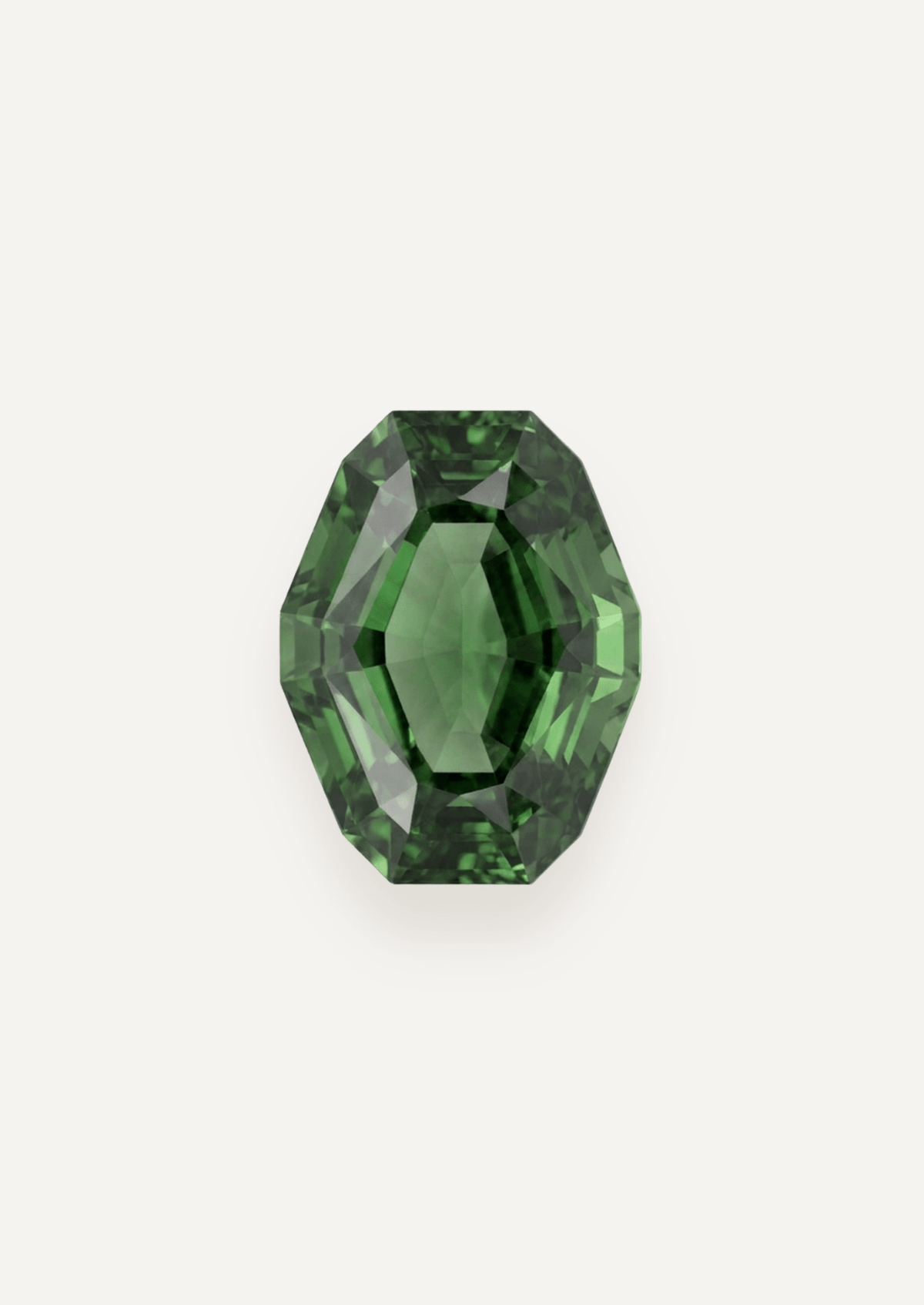 2.14ct Green Lozenge Cut Sapphire - Molten Store