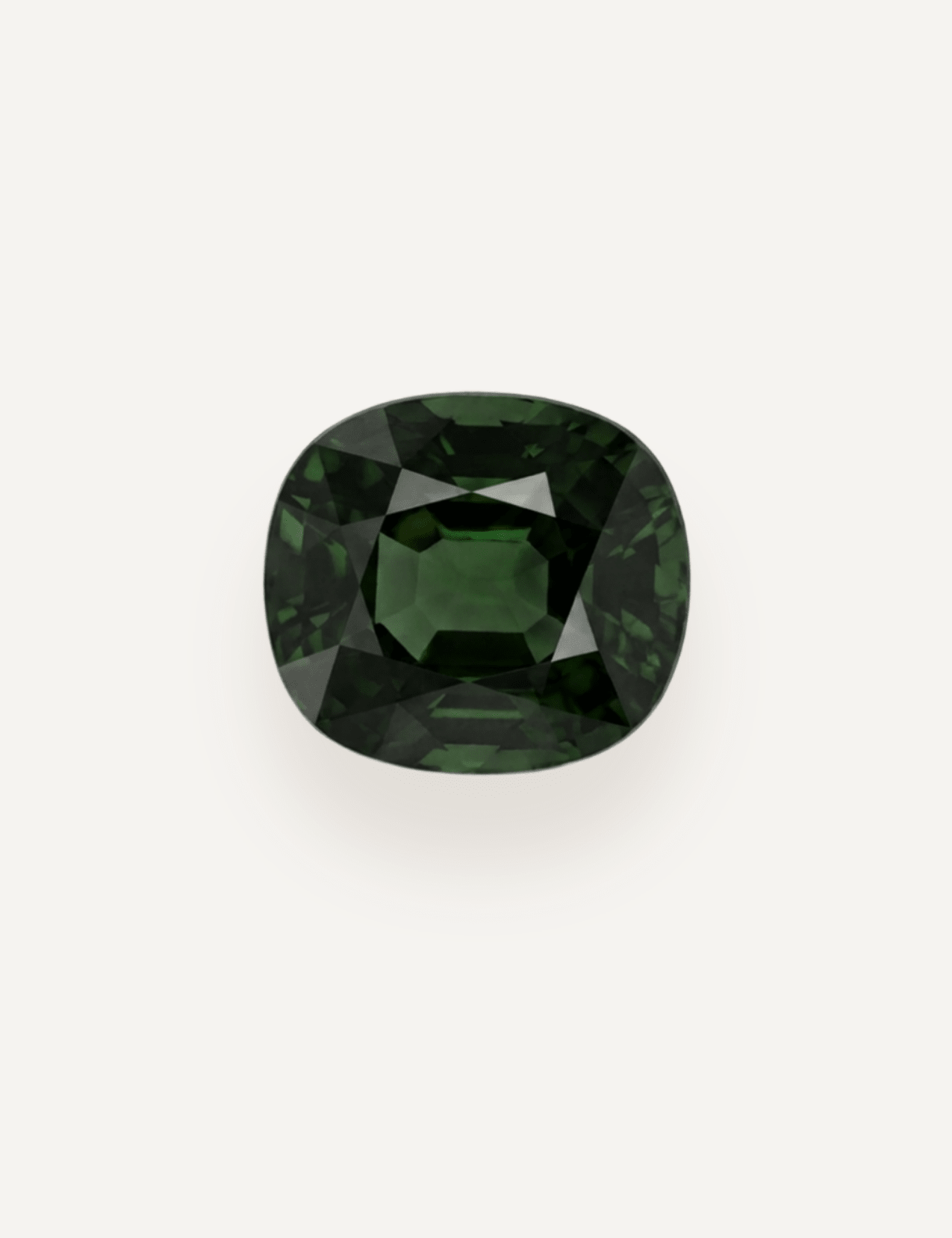 2.28ct Queensland Green Parti Cushion Cut Sapphire - Molten Store