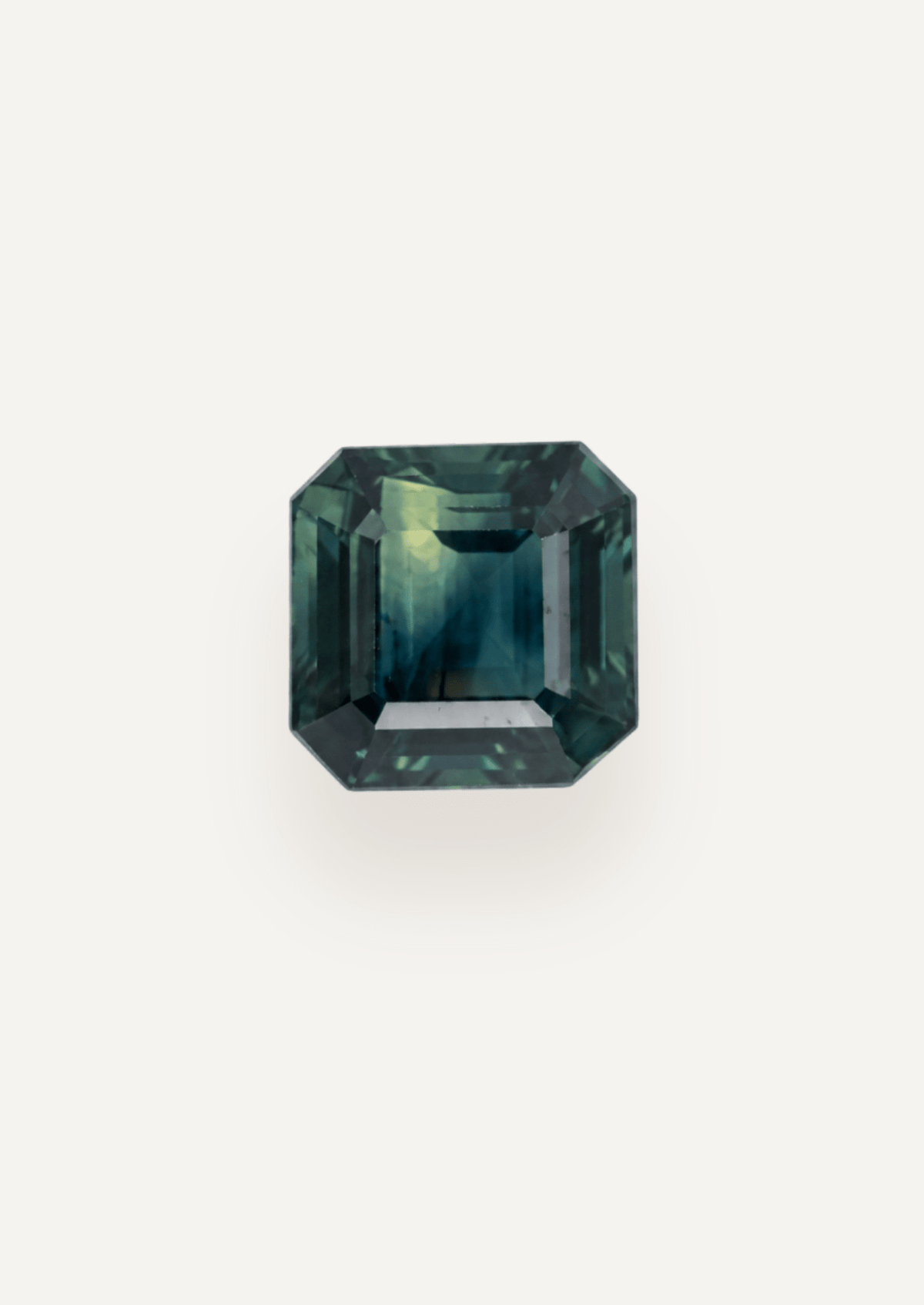 2.57ct Queensland Green Parti Emerald Cut Sapphire - Molten Store