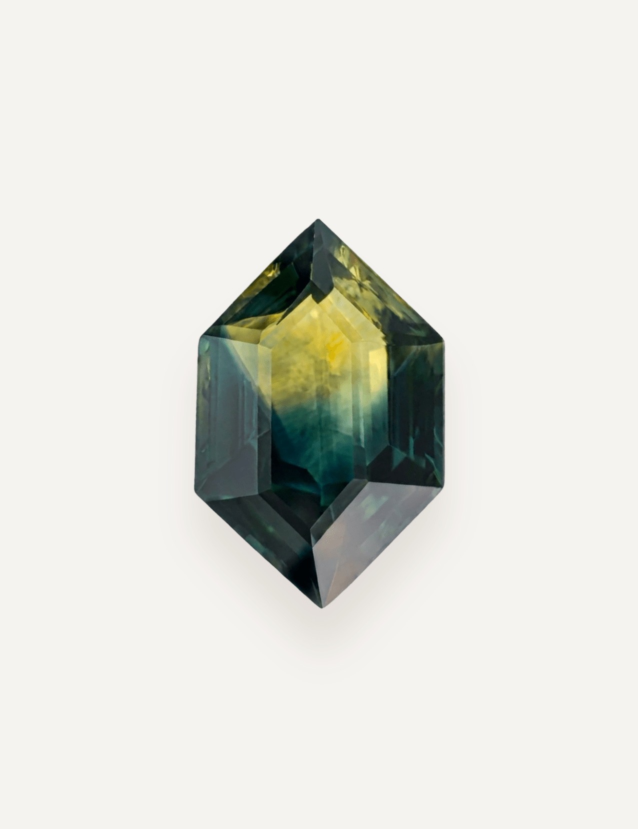 2.74ct Queensland Green Parti Hexagonal Cut Sapphire - Molten Store