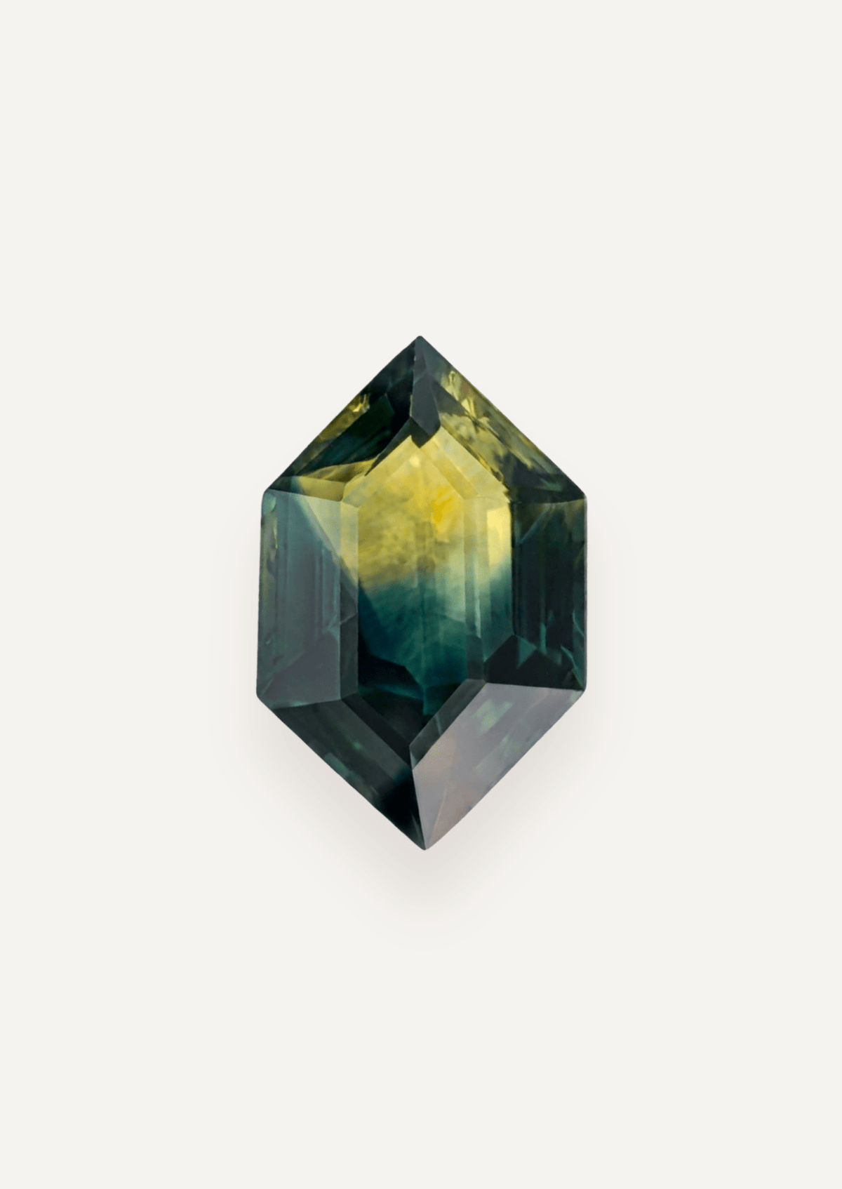 2.74ct Queensland Green Parti Hexagonal Cut Sapphire - Molten Store