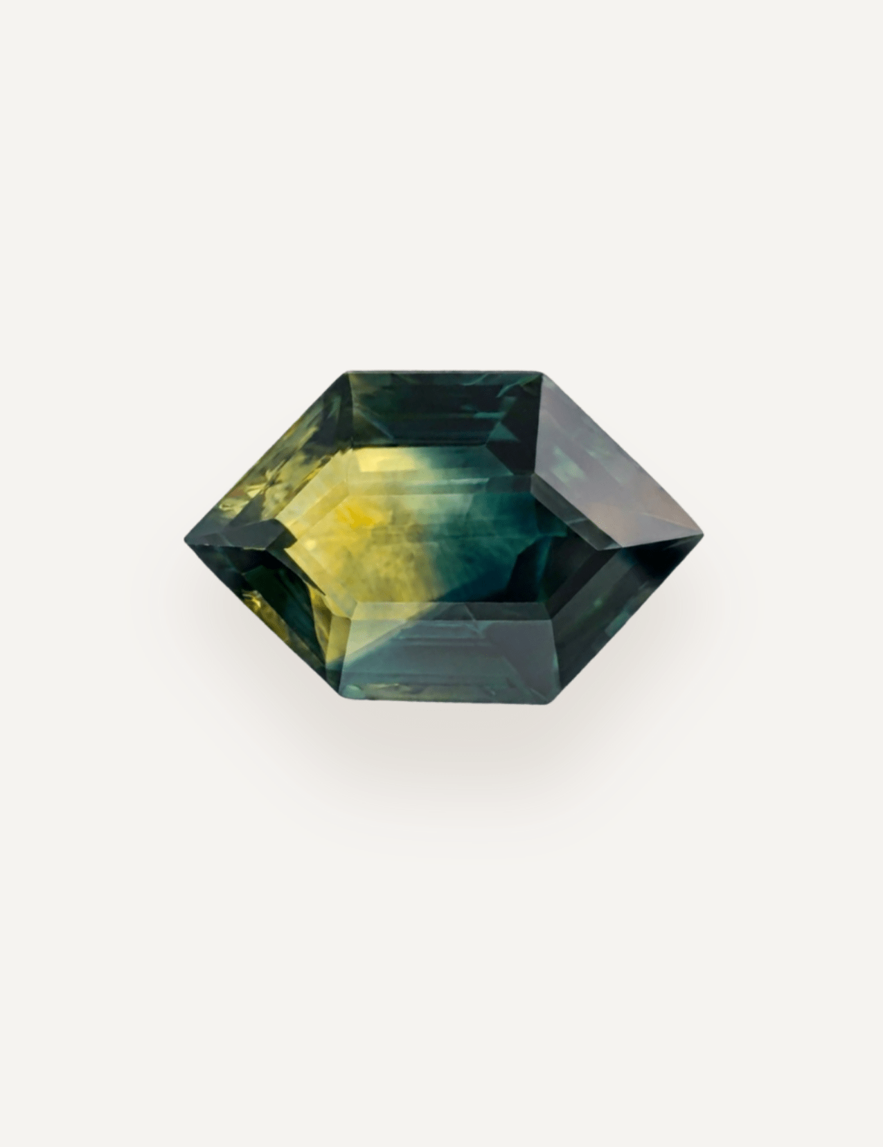 2.74ct Queensland Green Parti Hexagonal Cut Sapphire - Molten Store