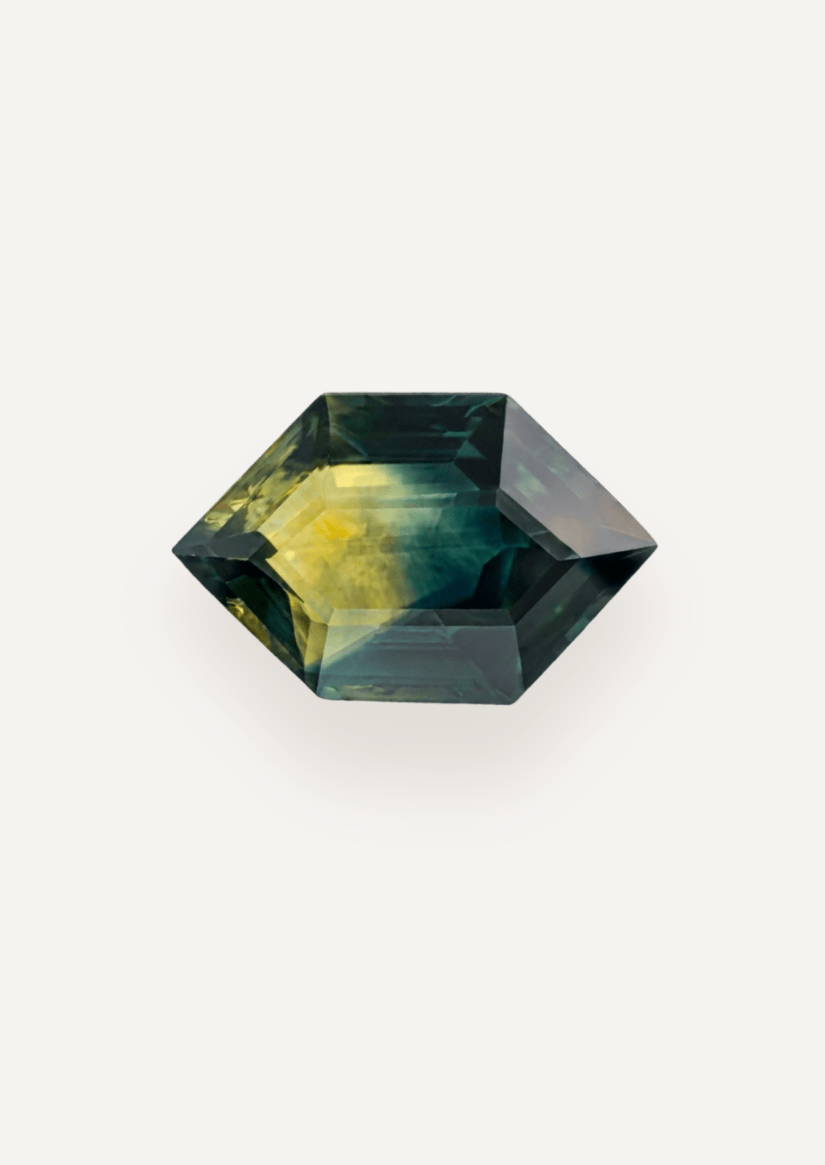 2.74ct Queensland Green Parti Hexagonal Cut Sapphire - Molten Store